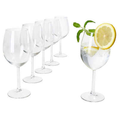 MamboCat Weinglas 6x Vinissi Wasser- & Weingläser 300ml mit Fuß Cocktailglas Feier, Glas
