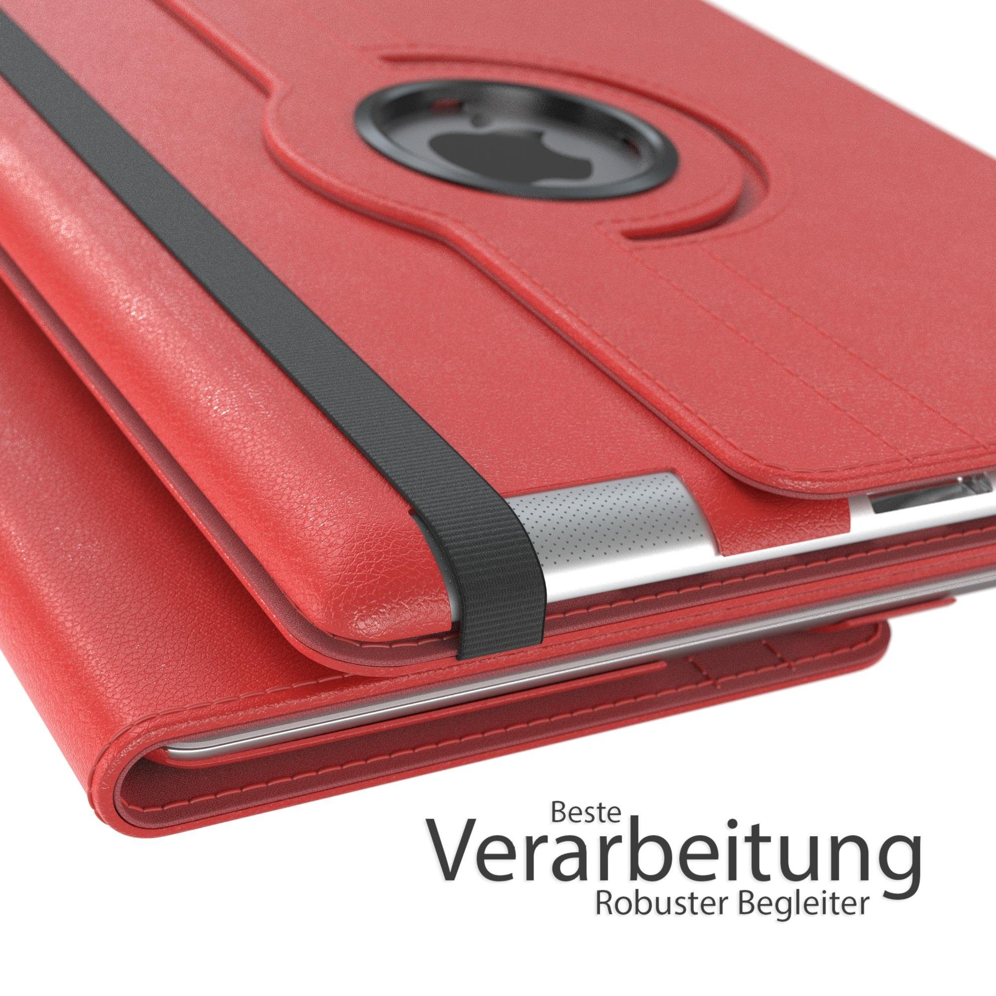 EAZY CASE Tablet-Hülle Rotation Case für Apple iPad 2. / 3. / 4. Gen. 9,7 Zoll, Tabletcase Flipcover Smart kratzfest Hülle aufstellbar drehend Rot