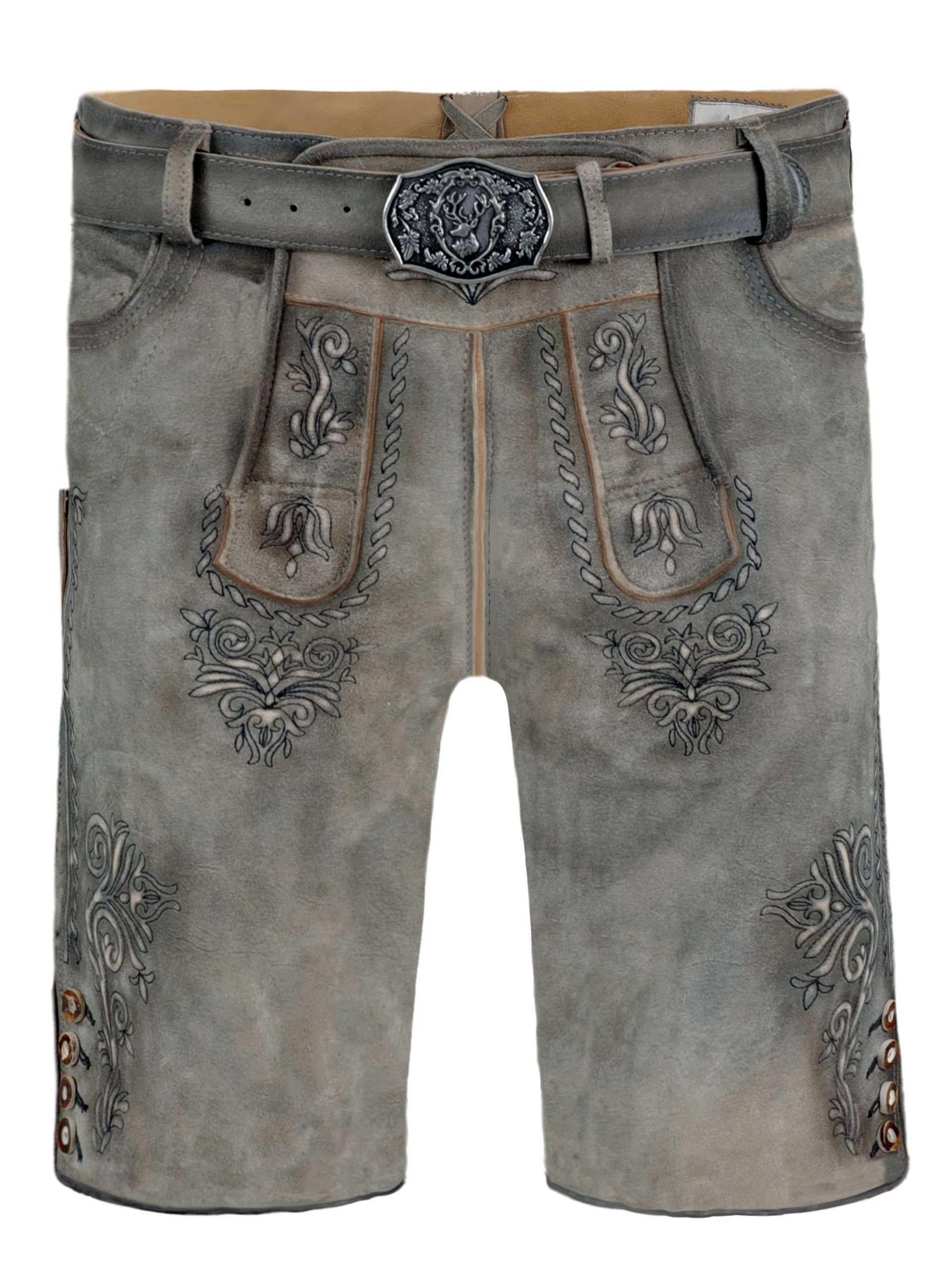 FUCHS Trachtenlederhose Lederhose kurz Joachim sand günstig online kaufen