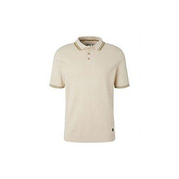 TOM TAILOR Poloshirt beige regular fit (1-tlg)
