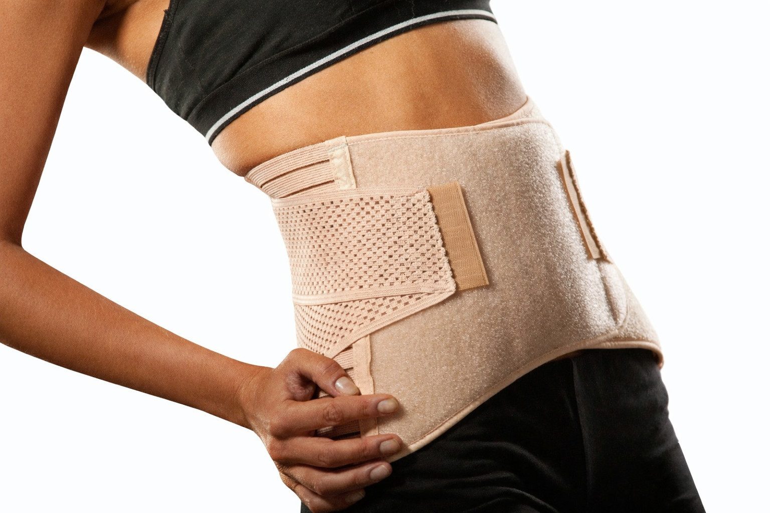 Lorey Medtec Rückenbandage Lumbalstütze mit Alustreben – verstellbarer Rückengurt mit Kompression