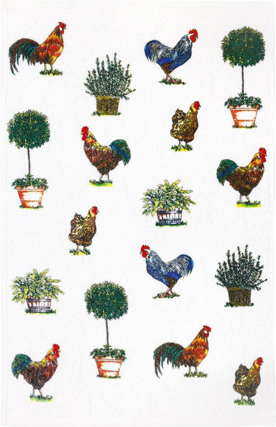 Kracht Geschirrtuch Hühnerhof, (Set, 3-tlg., 3-teilig), günstig online kaufen