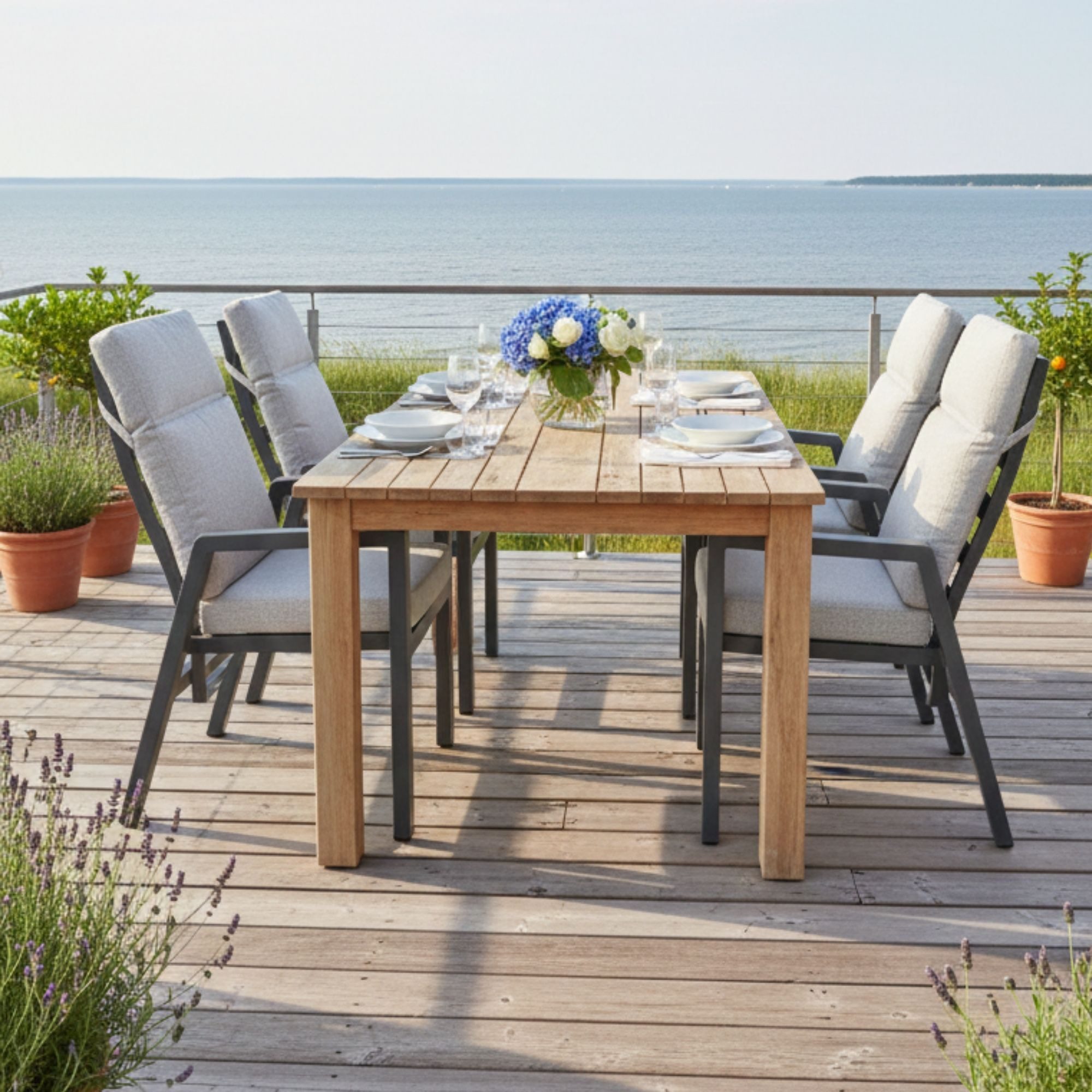 osoltus Gartenlounge-Sessel osoltus Gartensessel Alu Anthrazit wetterfest Palma II All Weather