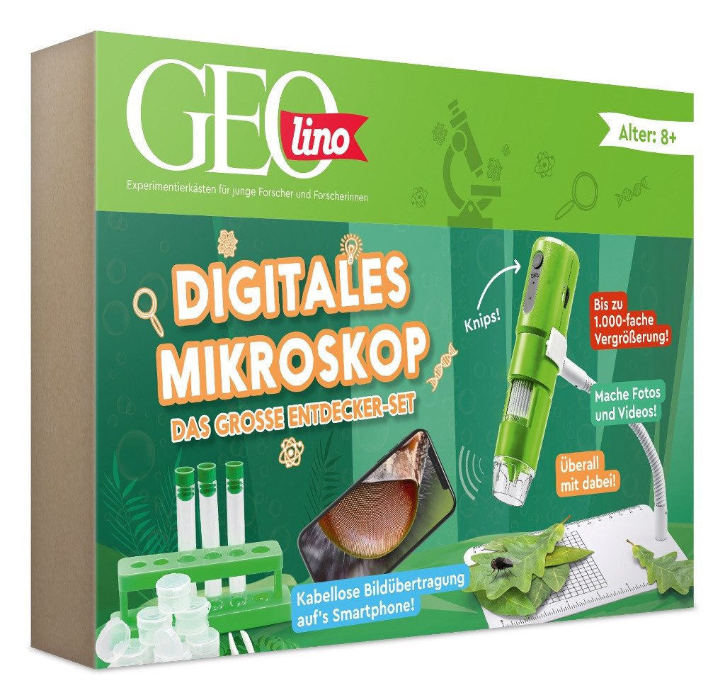 Franzis Modellbausatz GEOlino digitales Mikroskop Entdeckerspielzeug für Kinder