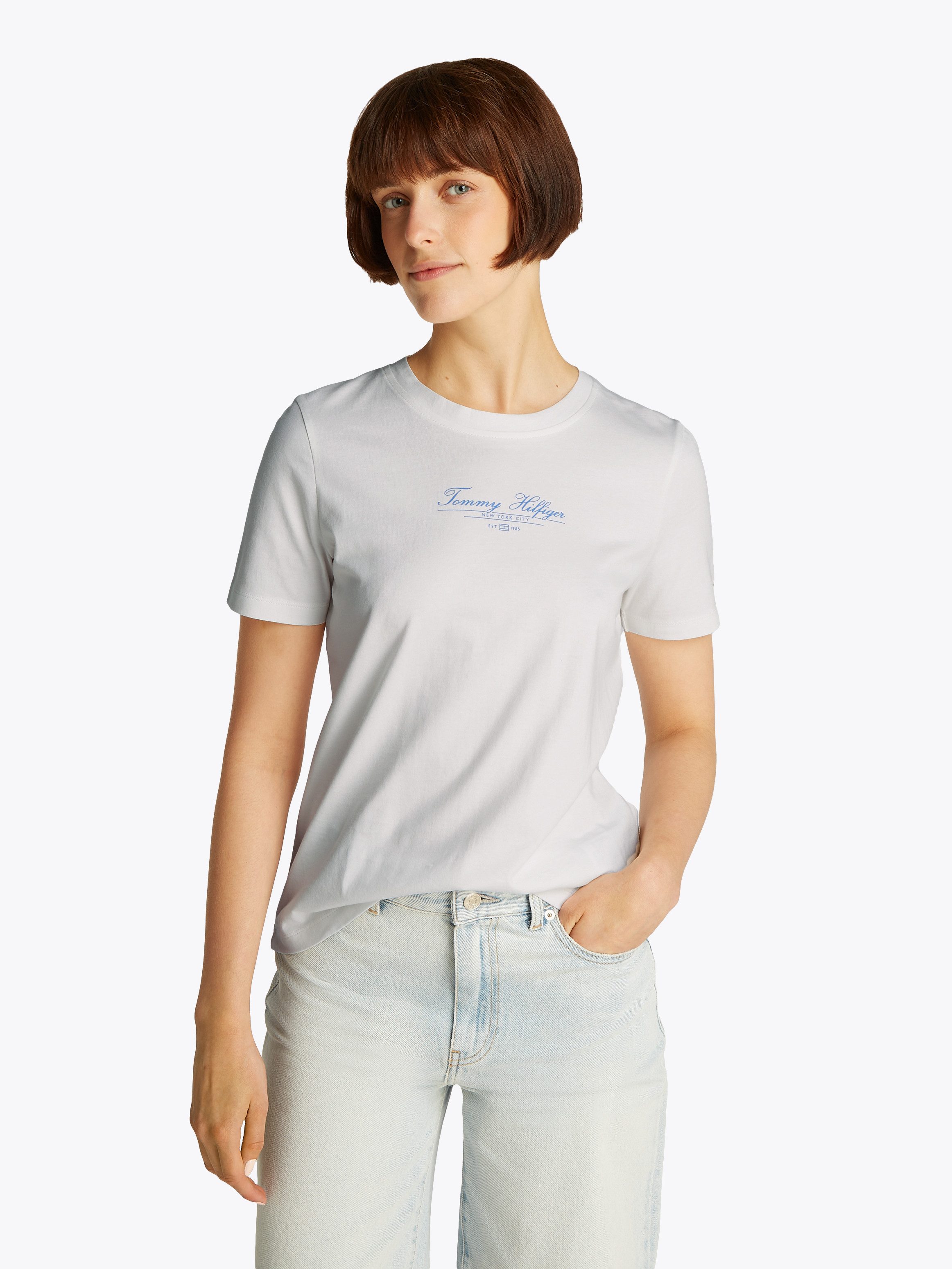 Tommy Hilfiger T-Shirt REG SCRIPT C-NK günstig online kaufen