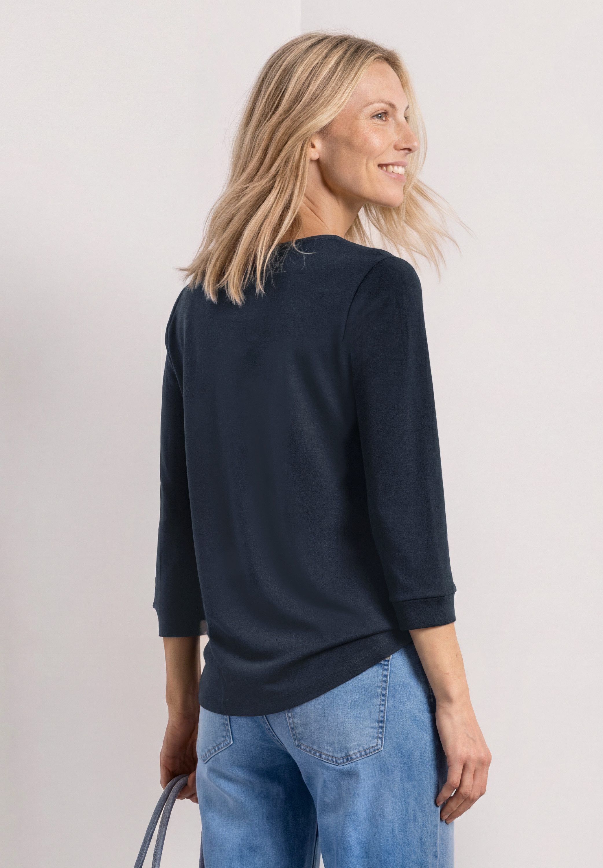 STREET ONE Langarmshirt mit U-Boot-Ausschnitt