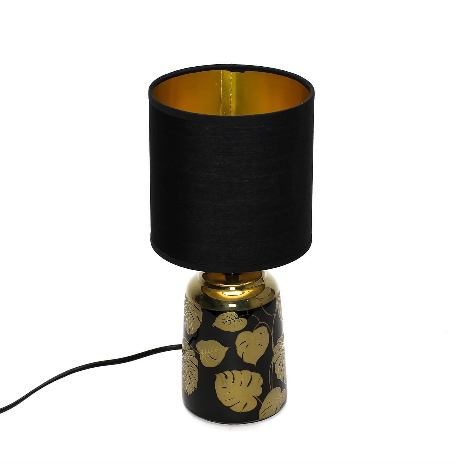 ROGE, Leuchtmittel, ohne Nachttischlampe H:29cm Stoff Dekorative Schlafzimmer Keramik Licht-Erlebnisse Tischlampe