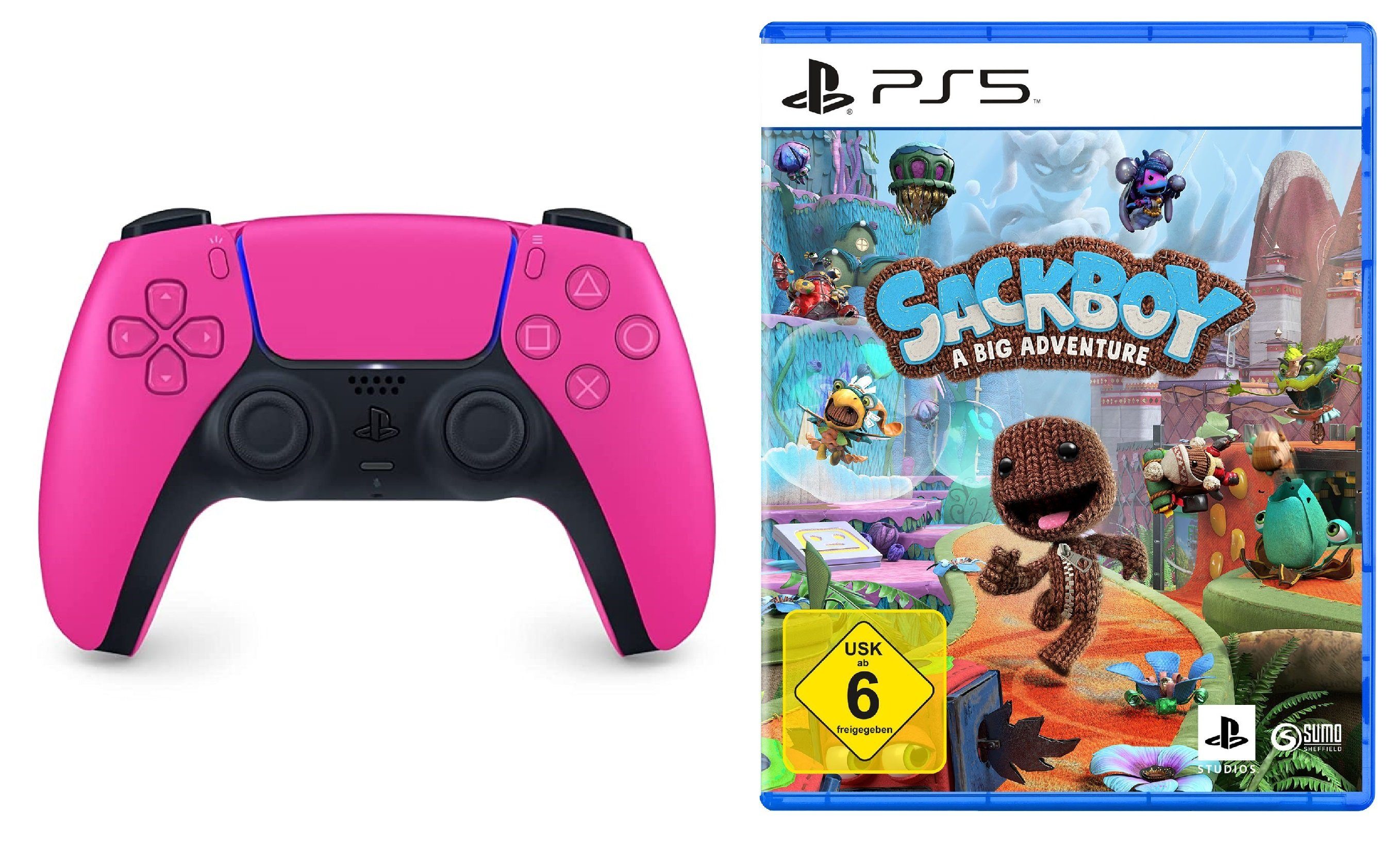 Playstation Playstation 5 Controller + Sackboy: A Big Adventure PS5 Spiel - PlayStation 5-Controller (DualSense Wireless-Controller)