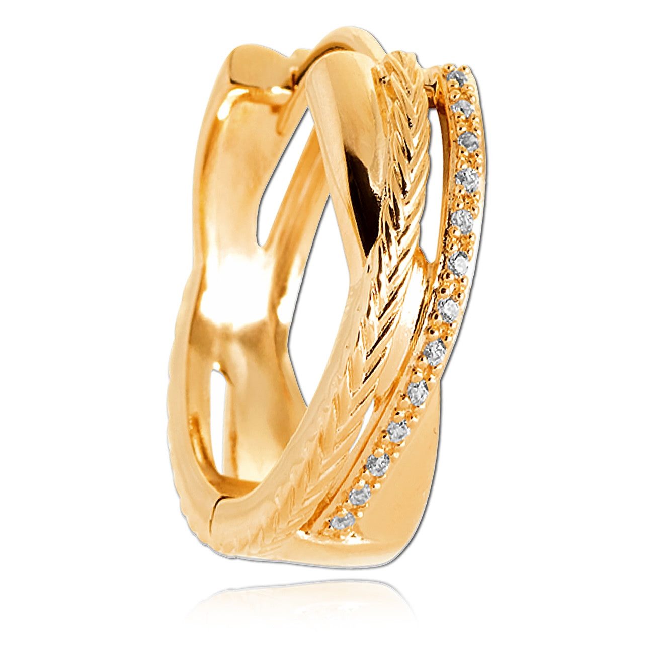 Balia Paar Creolen Balia Creole plain Zirkonia (Creolen), Damen Creolen pla günstig online kaufen