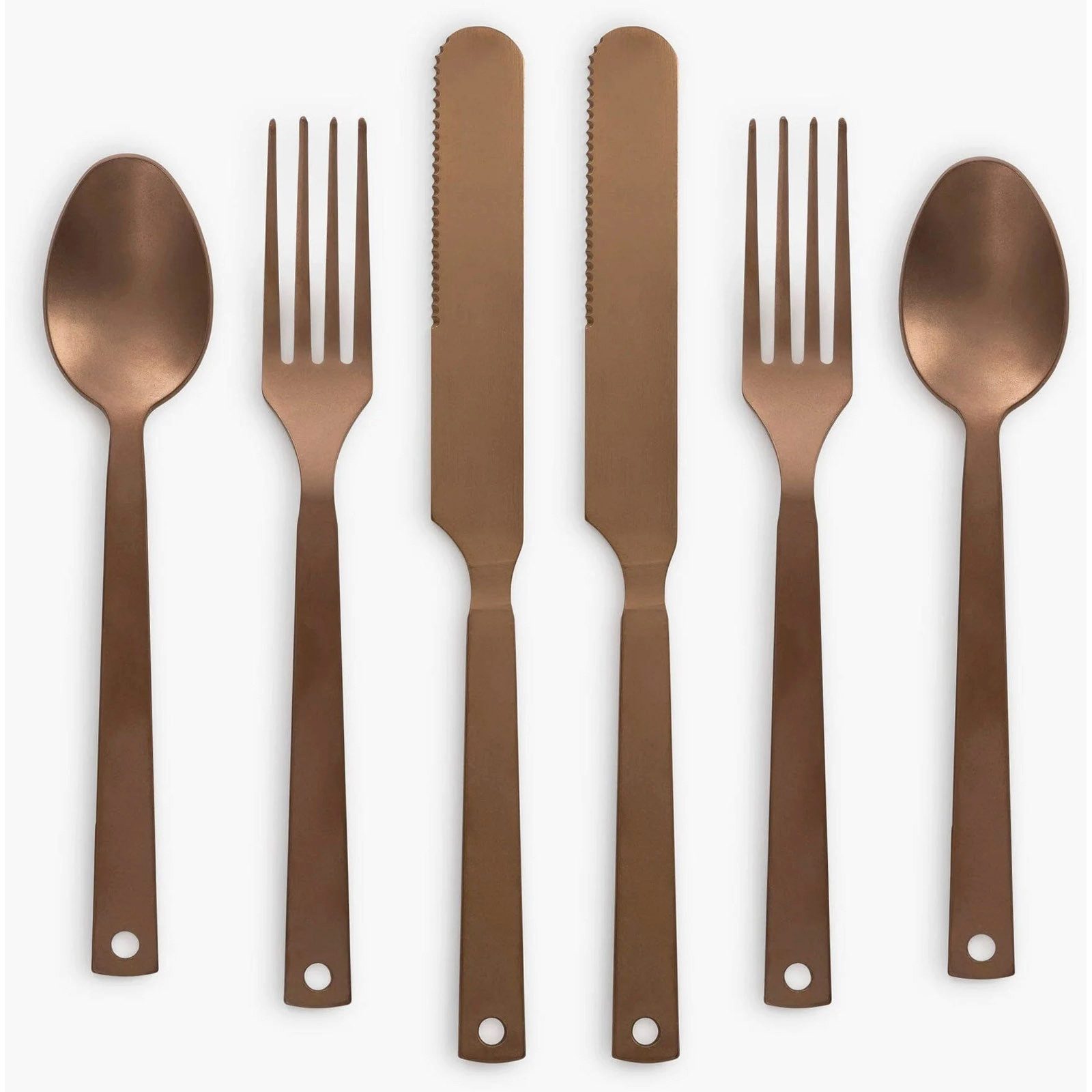 Barebones Besteck-Set Camping Besteckset Retro Reise Besteck Set, Edelstahl, Essbesteck Edelstahl 6 tlg