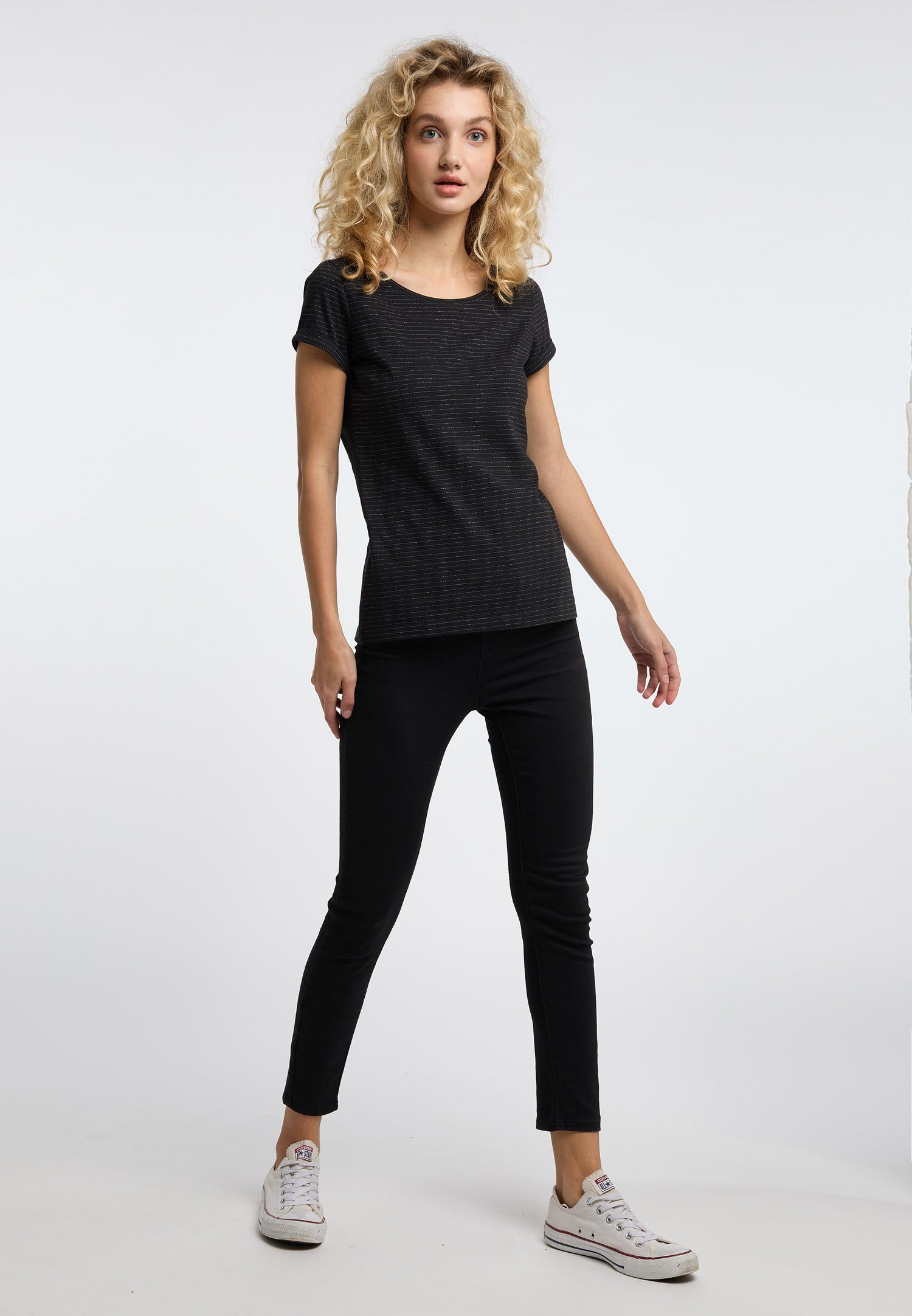 Ragwear T-Shirt FLORAH C ORGANIC GOTS Nachhaltige & Vegane Mode BLACK