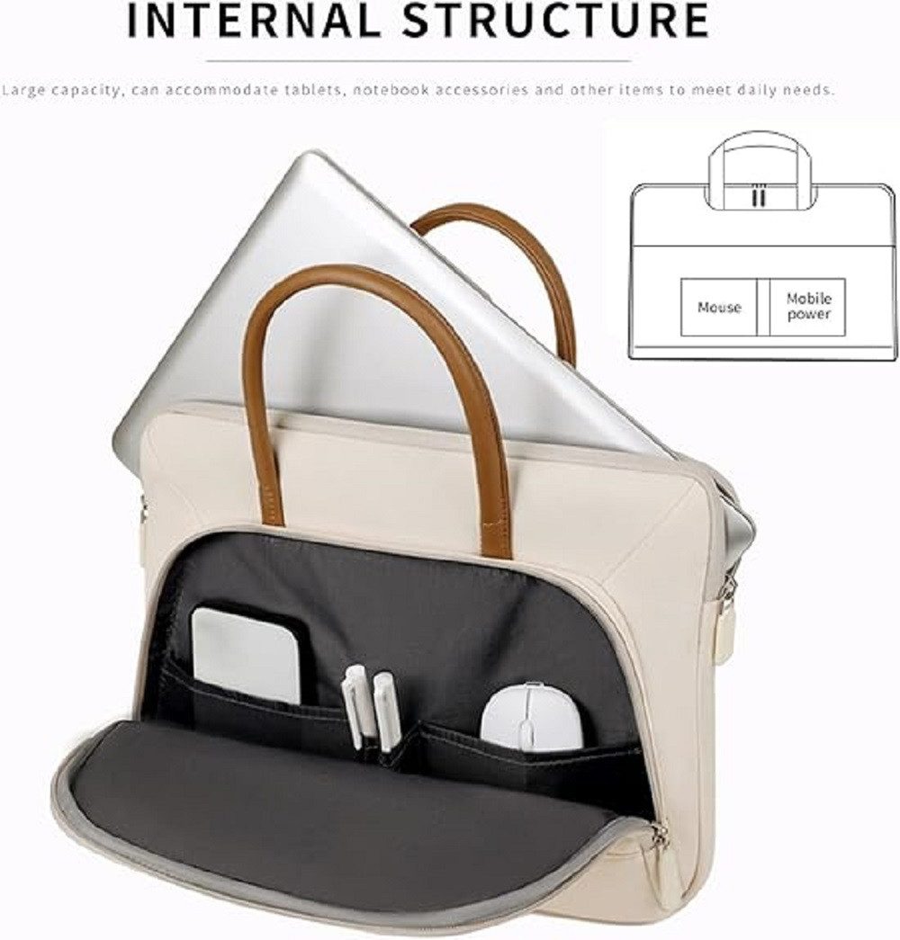 LIANNA Businesstasche Laptoptasche Stilvolle minimalistische Laptoptasche (Set, 1-tlg., Moderne Handtasche, Büros und Geschäftsreisen), Leichte Laptop Tasche für 15-16.1 Zoll mit Tabletfach für den Alltag