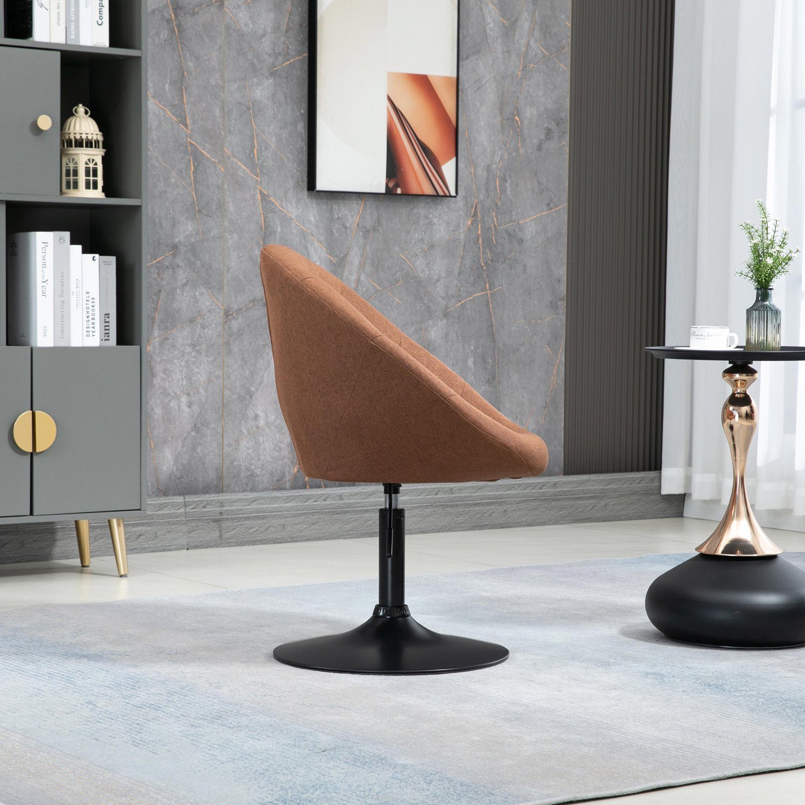 SVITA Chesterfield-Sessel HAVANNA, Cocktailsessel, Loungesessel, höhenverstellbar, Braun – Bild 4 von 5