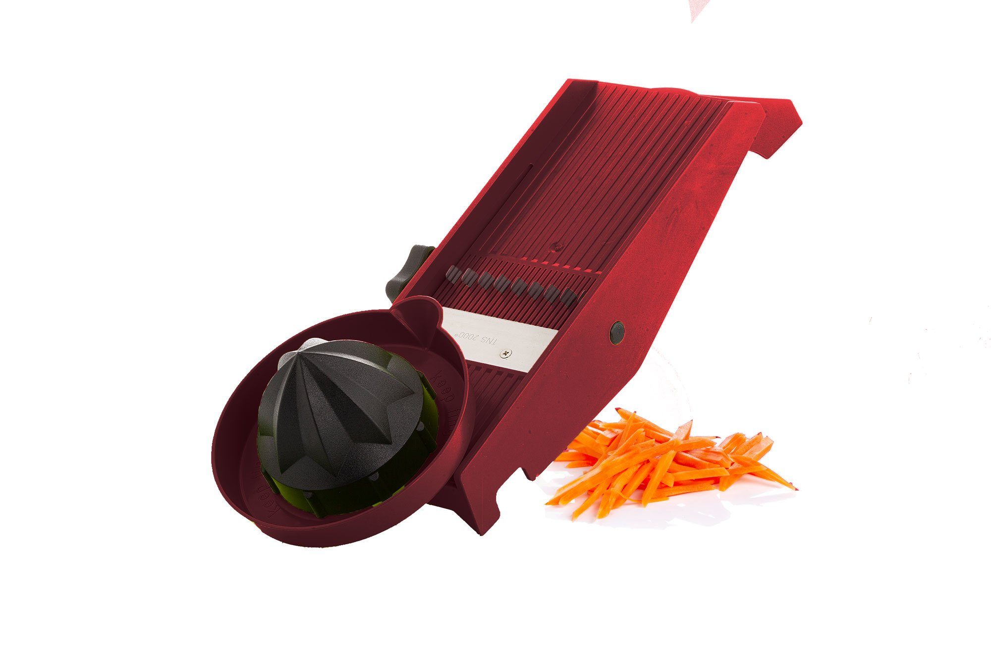 TNS 2000 Овощерезка TNS 2000 All in ONE Овощерезка Küchenhobel Gemüsereibe Bordeaux, Kunststoff, (Hobel mit Restehalter, 2-St)