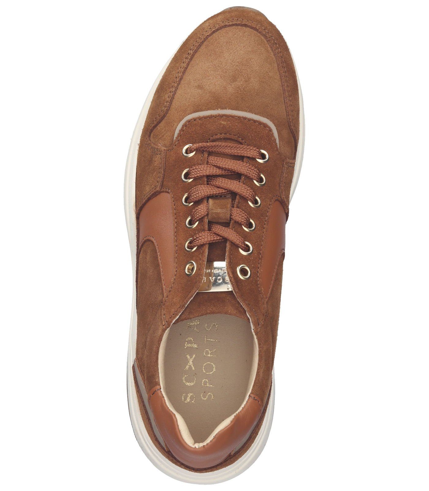 Leder Sneaker Sneaker Camel Scapa