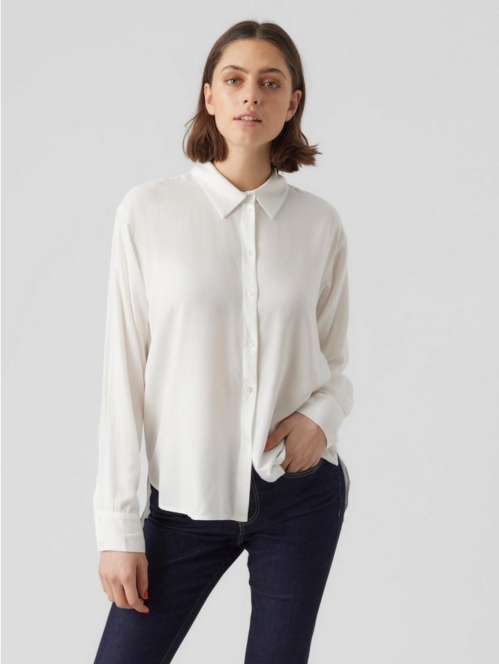 Vero Moda Blusenshirt VMBUMPY CLASSIC LS SHIRT WVN GA SPE - 10279678 5960  in Weiß, BASIC - Ein vielseitig kombinierbarer Allrounder VMBUMPY