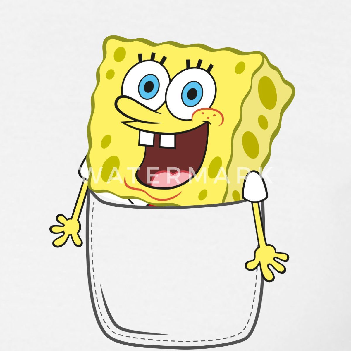 Spreadshirt T-Shirt SpongeBob Schwammkopf Ich Bin Bereit Brustmotiv Männer günstig online kaufen