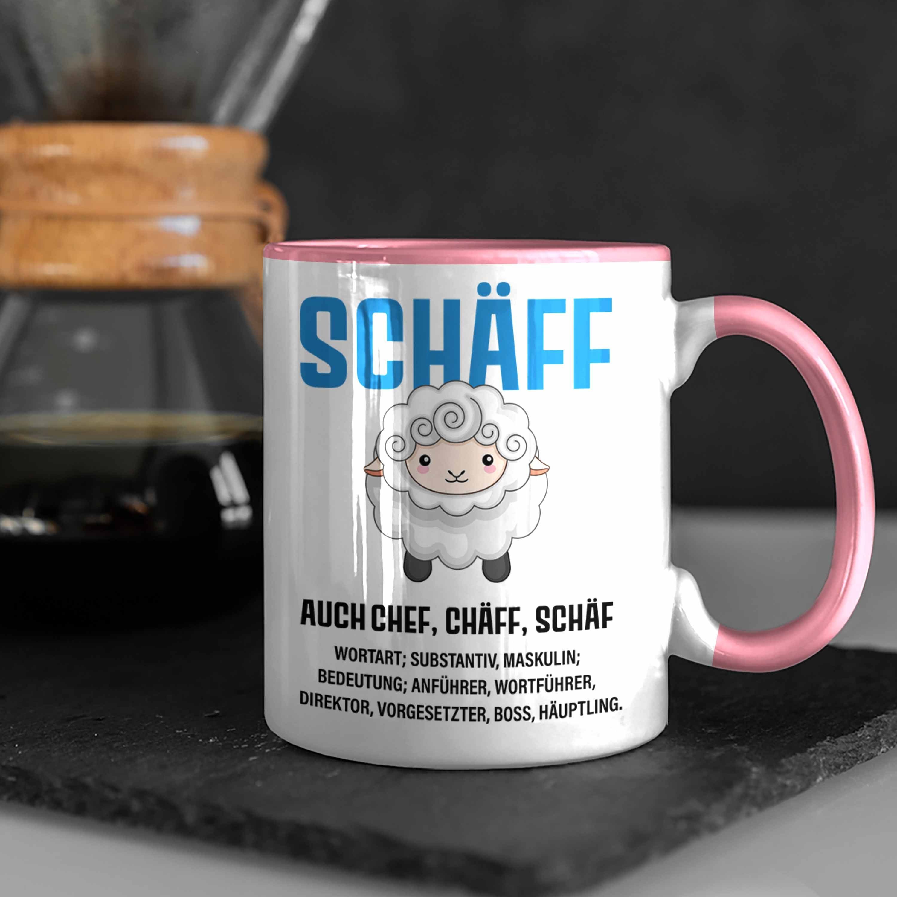 Kaffeetasse Rosa Spruch - Geschenke Trendation Lustig Trendation Tasse Tasse Abschied Chef Geschenkidee