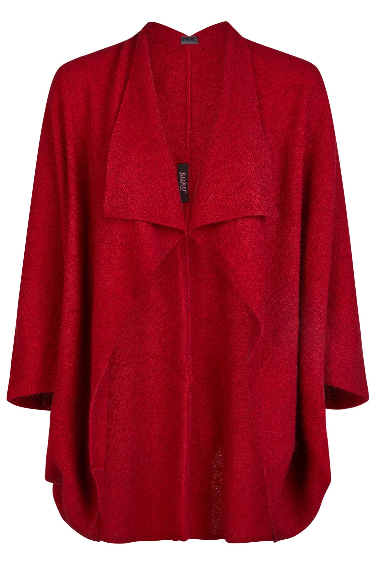 Koru Knitwear Strickcape Shrug mit Moosmaschen in Unifarbe