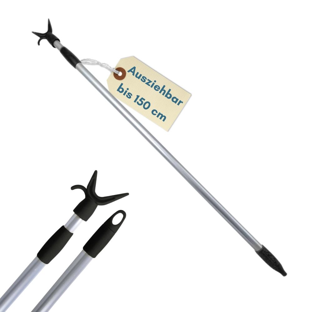 GarPet Garderobenstange Teleskopstange mit Haken Kleider Greifer Schrank St günstig online kaufen