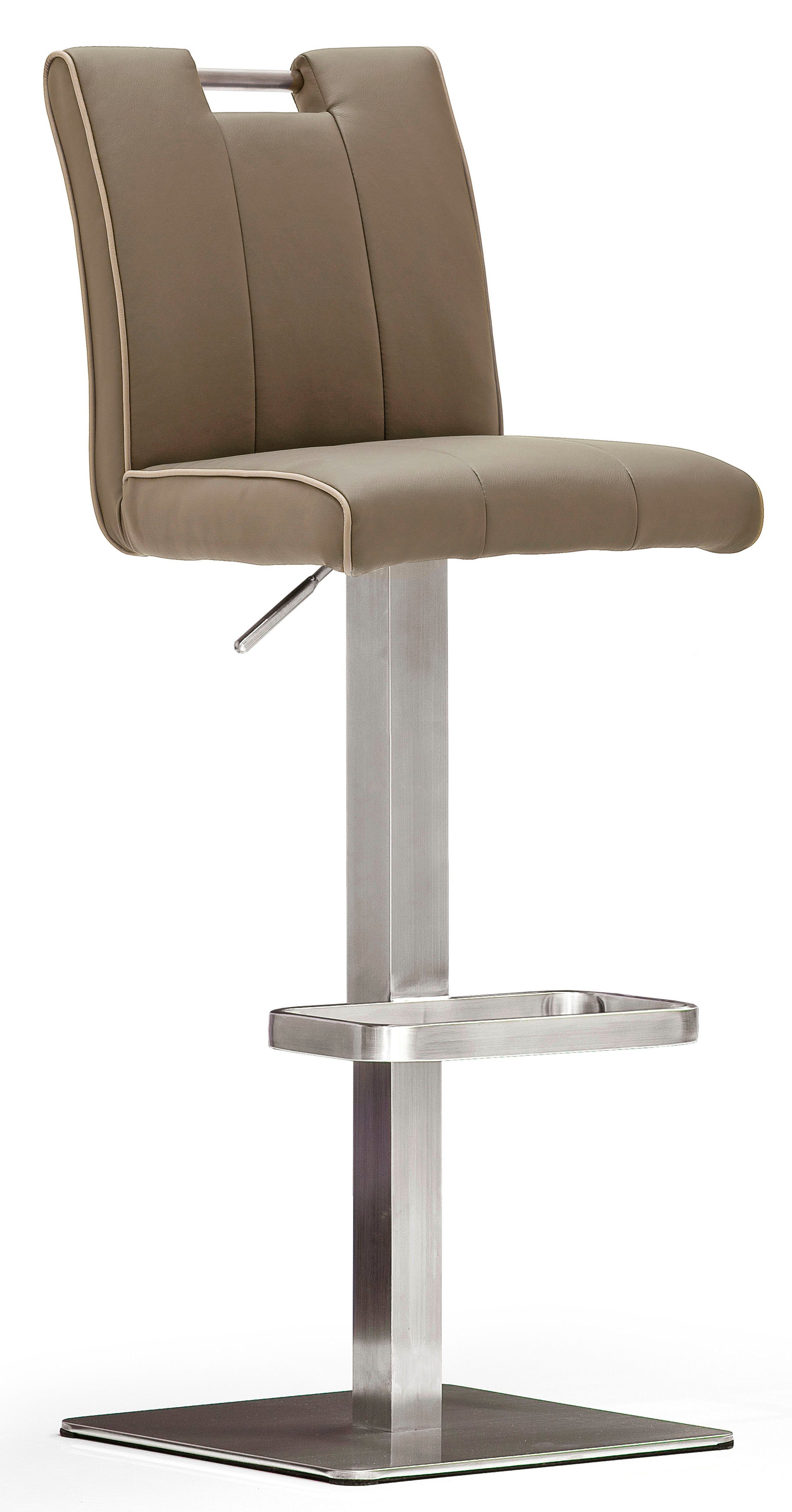 MCA furniture Bistrostuhl BARBECOOL Barhocker Bistrostuhl Tresenhocker, mit Rückenlehne, Bodenplatte eckig, 360° drehbar, Sitzhöhe von 55-80cm