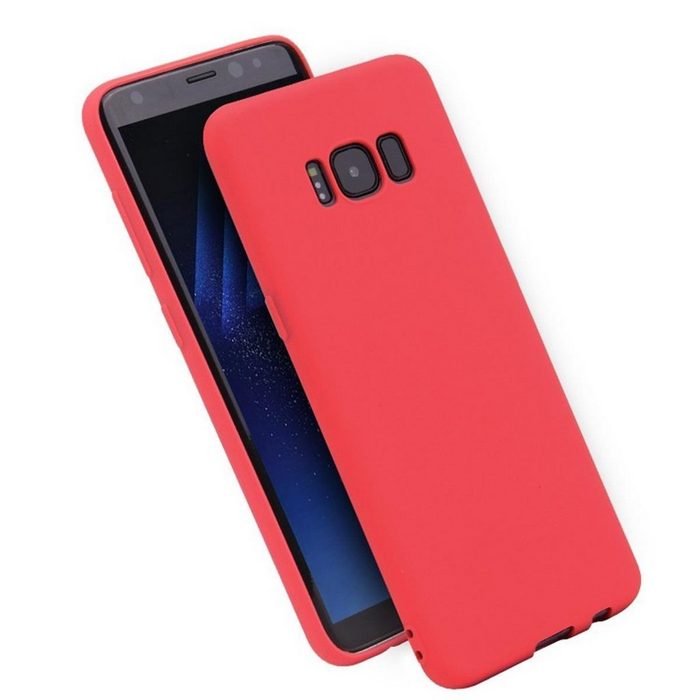 CoverKingz Handyhülle Hülle für Samsung Galaxy S8 Plus Handy Cover Silikon Case Schutzhülle Matt Rot 6 2 Zoll
