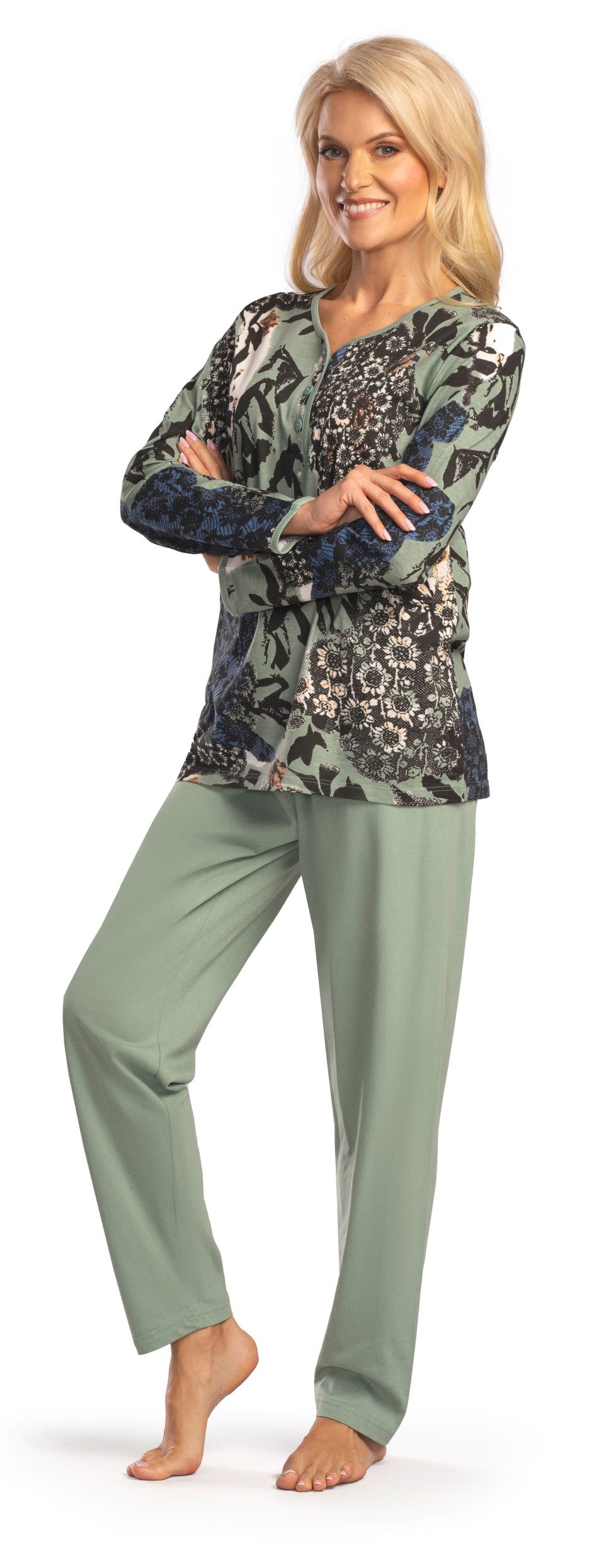 Consult-Tex Pyjama Damen Pyjama Schlafanzug Langarm (Spar-Set, 1 Set) Allov günstig online kaufen