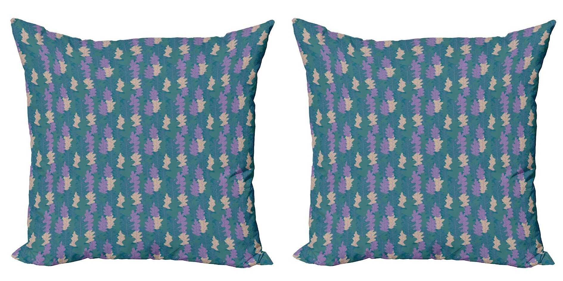 Kissenbezüge Modern Accent Doppelseitiger Botanisch (2 Digitaldruck, Herbstliche Blätter Abakuhaus Stück), Eichel
