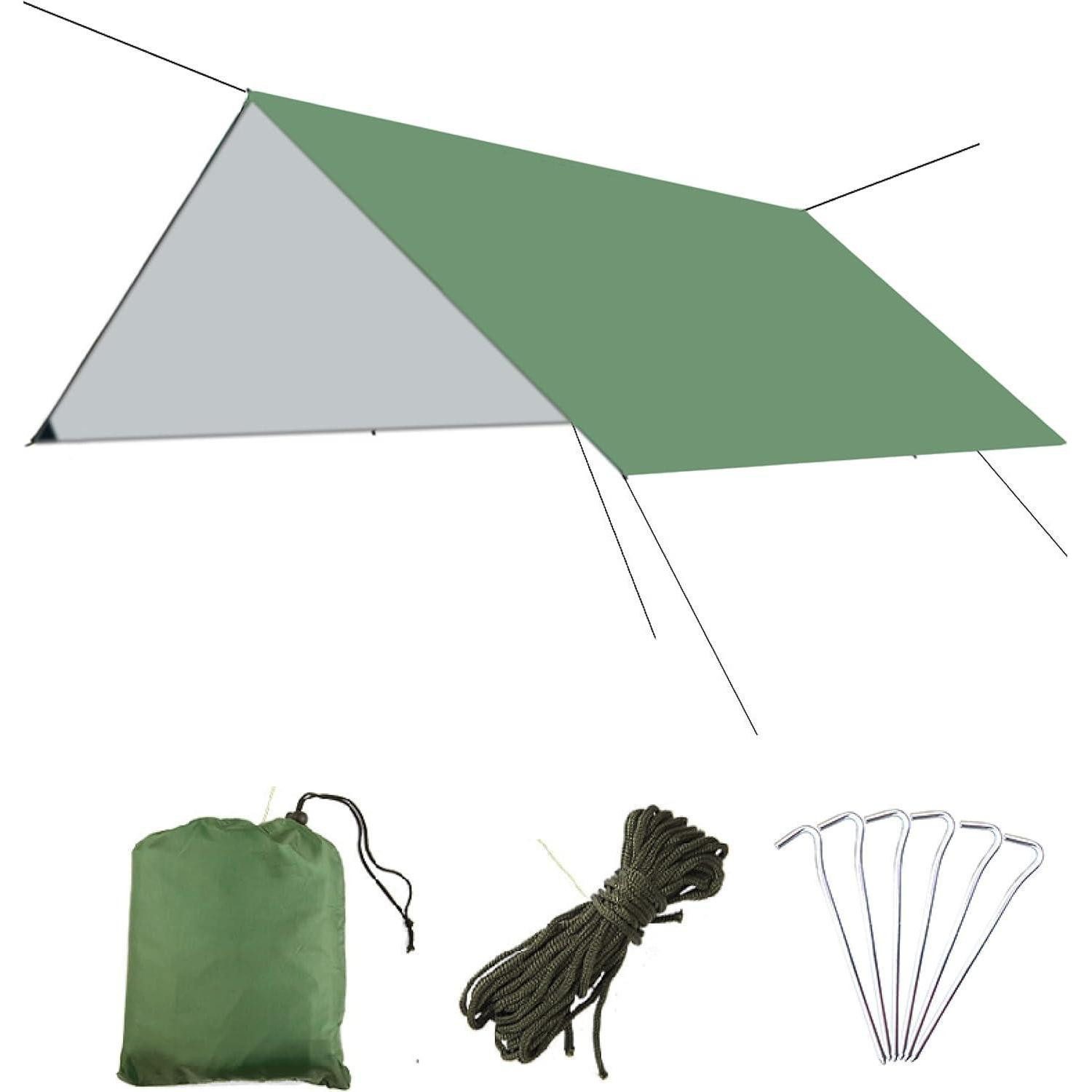 Regenschutzplane Wasserdichte Zeltplane für Outdoor Camping, UV-Schutz, 300x300 cm, 733