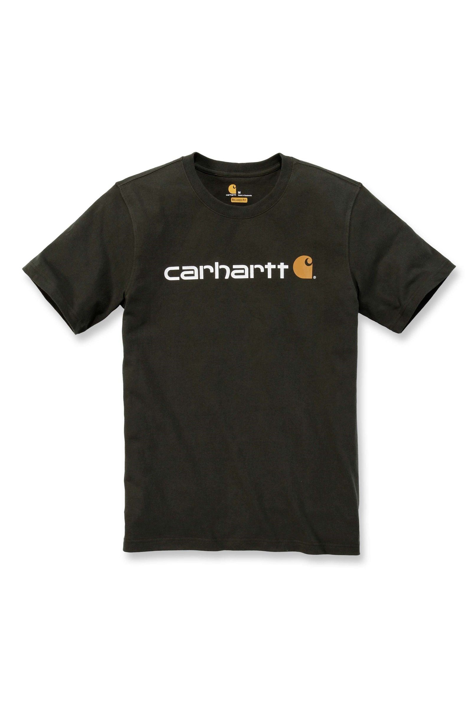 Carhartt T-Shirt Carhartt Herren T-Shirt Relaxed Fit Heavyweight Short-Sleeve Logo Graphic Adult peat
