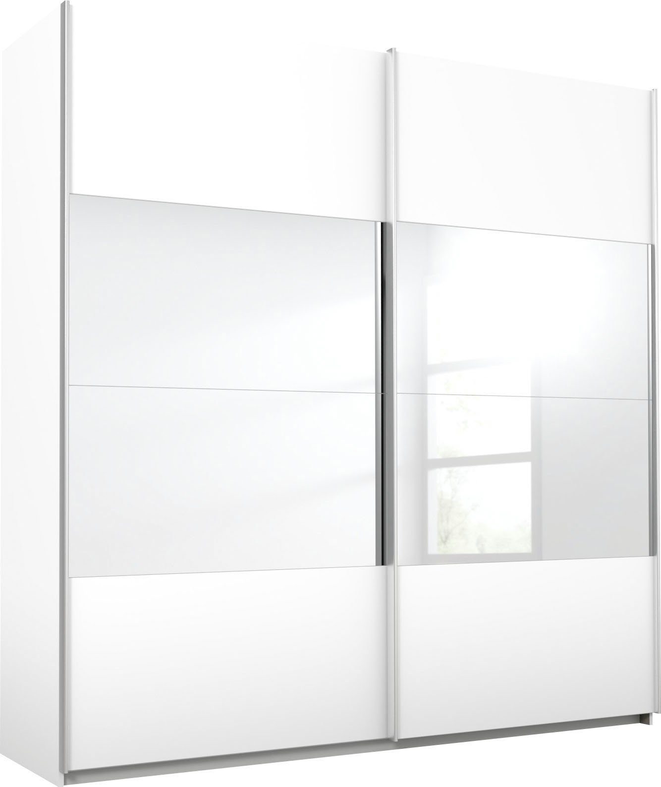 rauch Schwebetürenschrank Quadra mit Spiegelelementen