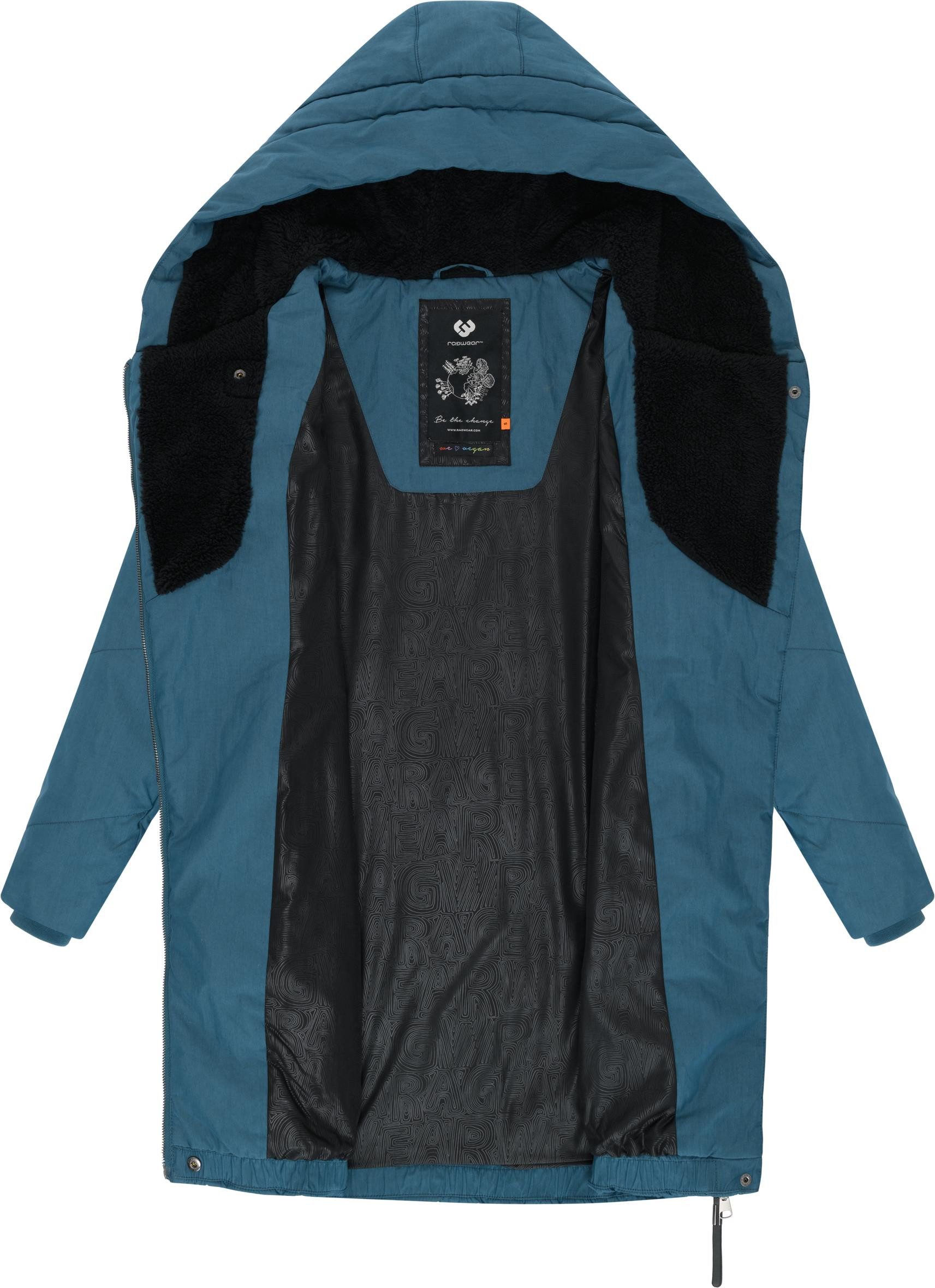 Ragwear Wintermantel Gordon Long gesteppter Winterparka mit asymmetrischem Kragen – Bild 5 von 5