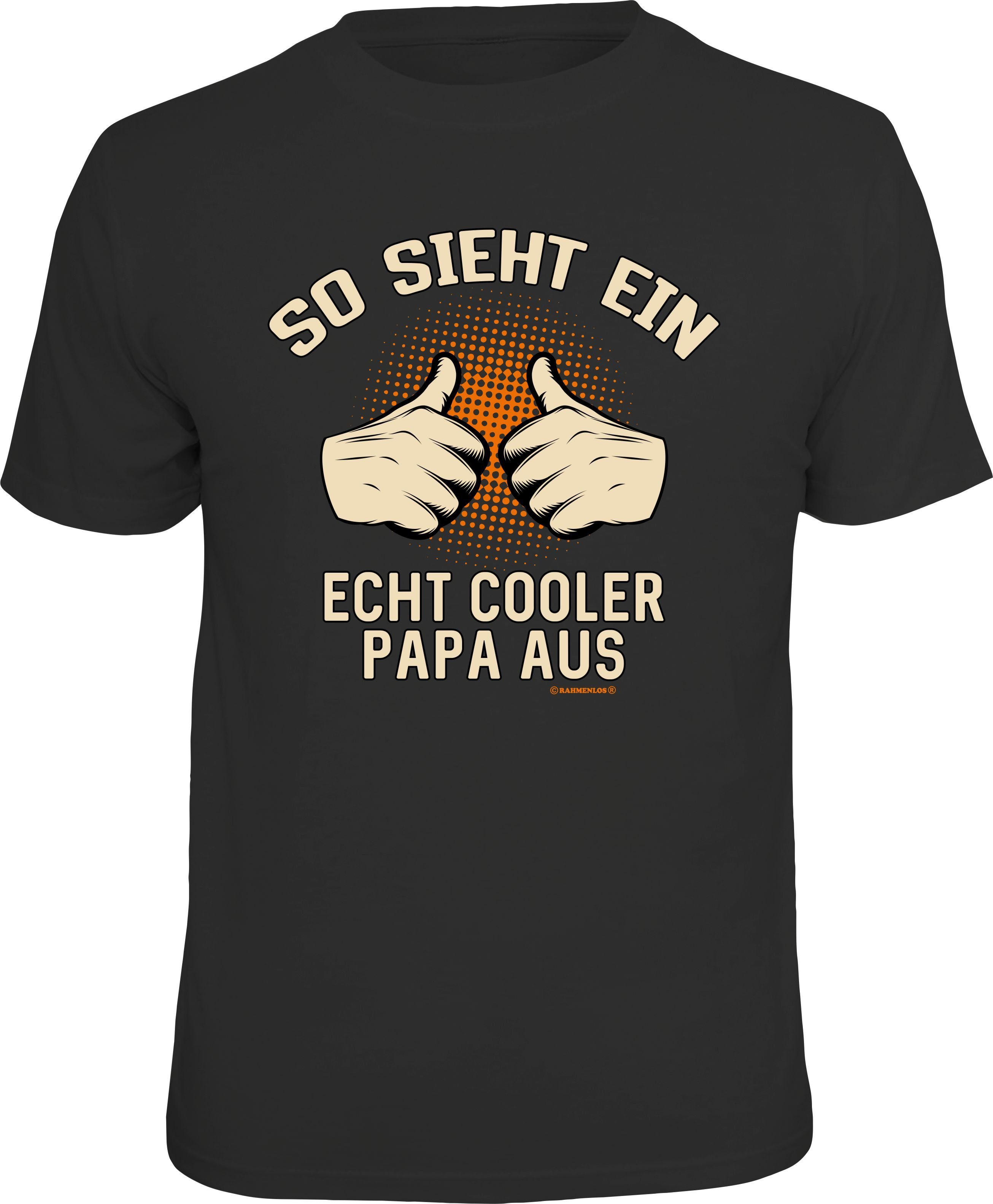 RAHMENLOS® T-Shirt als Geschenk für Männer zum Vatertag oder für den werdenden Papa