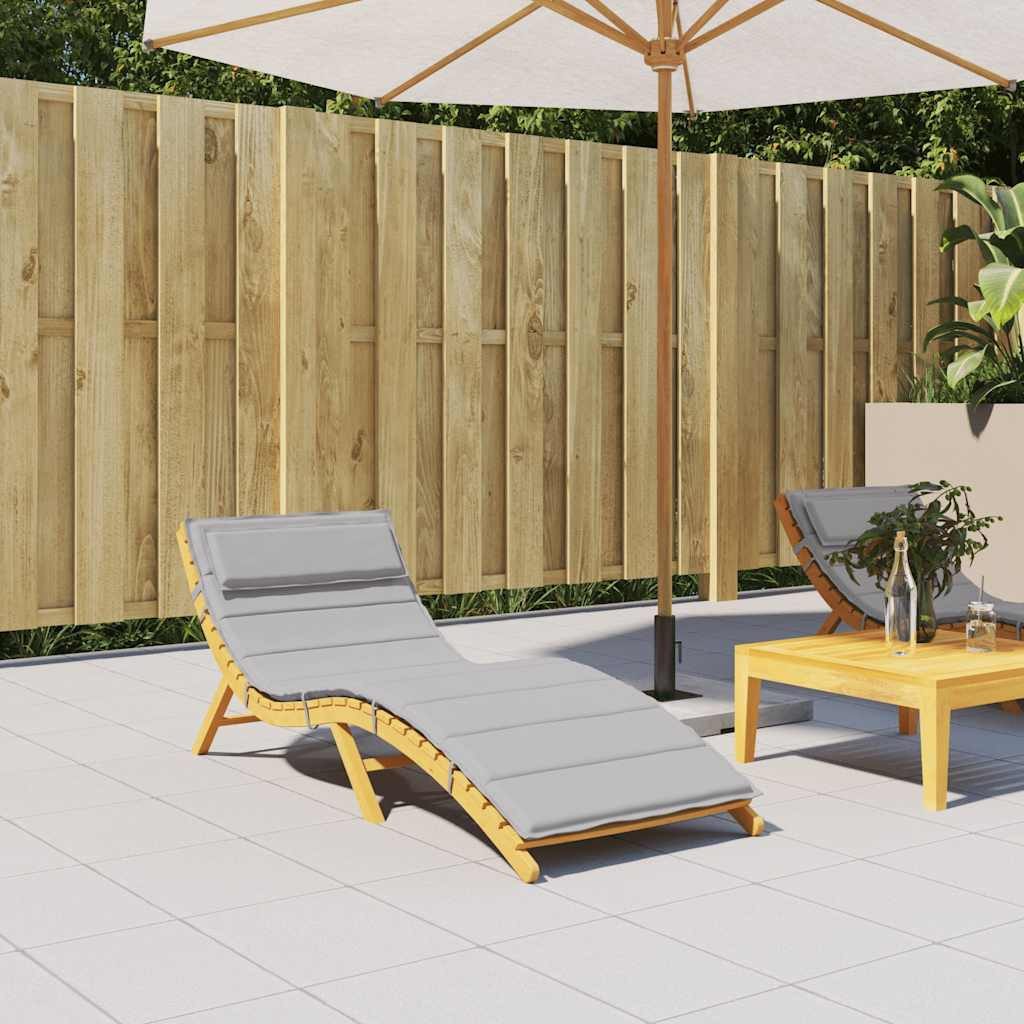 vidaXL Sitzauflage Sonnenliegen-Auflage Grau 180x60x4 cm Oxford-Gewebe, (1 St)