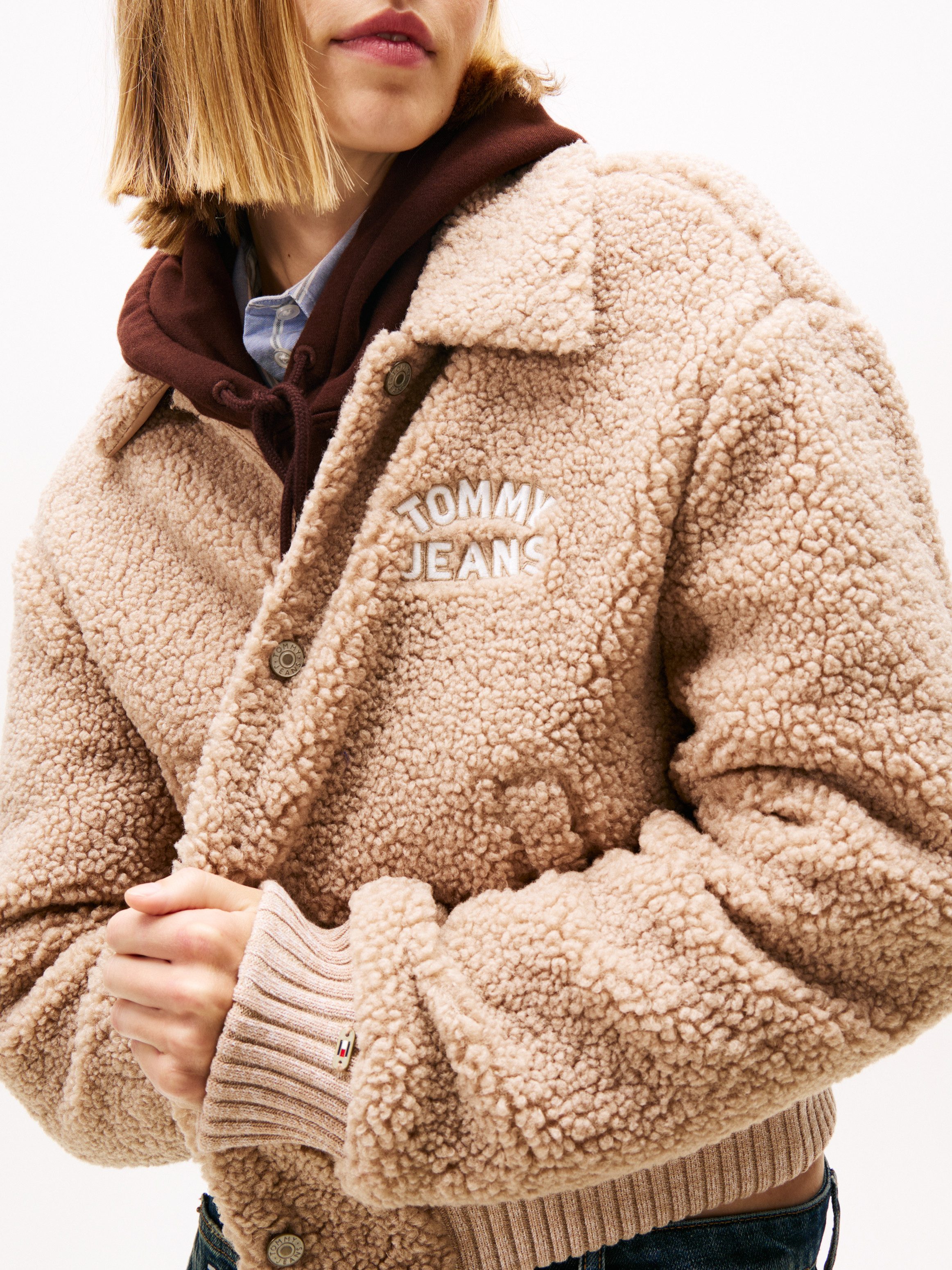 Tommy Jeans Plüschjacke TJW TEDDY VARSITY günstig online kaufen