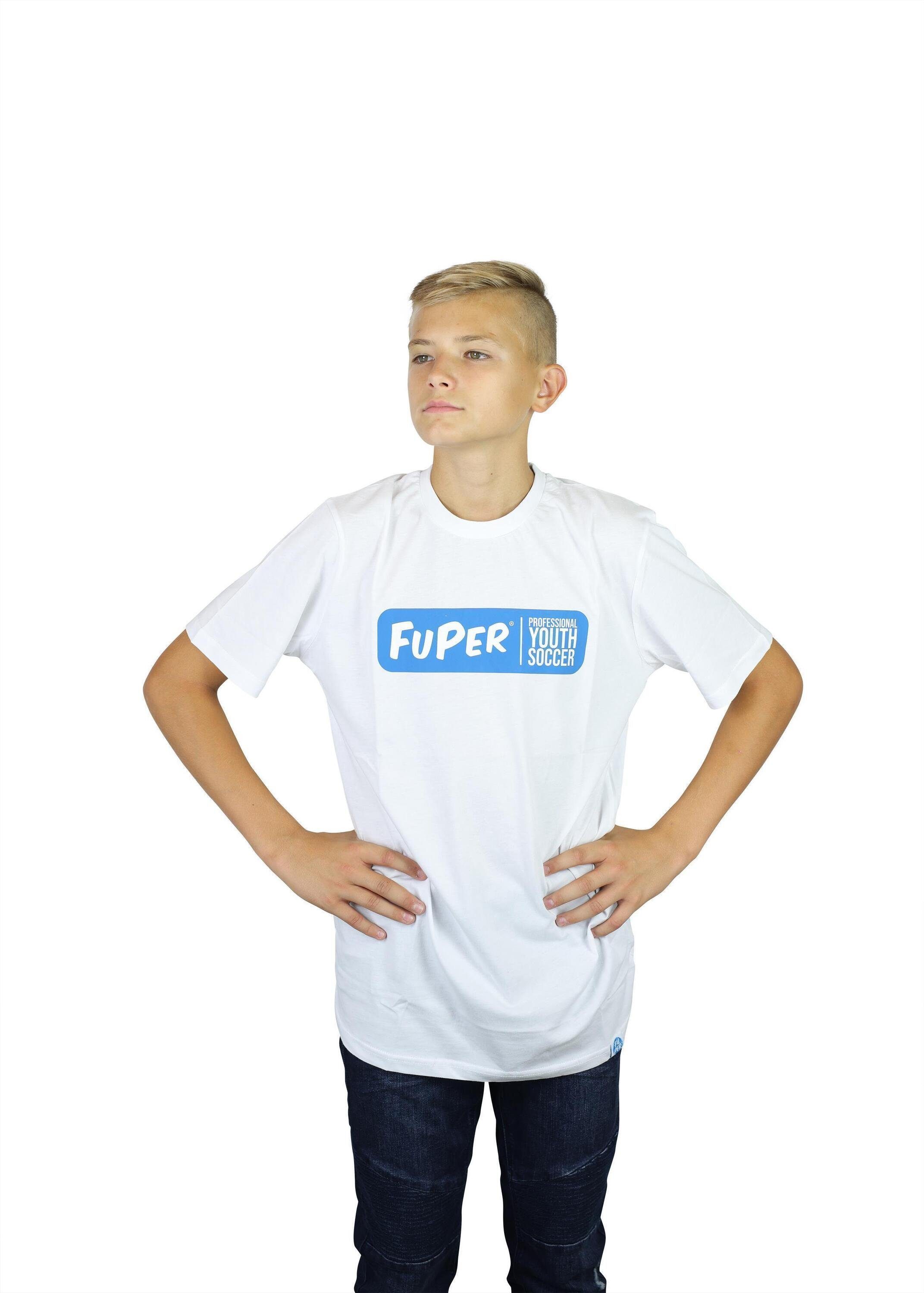 aus Juri Kinder, T-Shirt Jugend Baumwolle, Fußball, für White FuPer