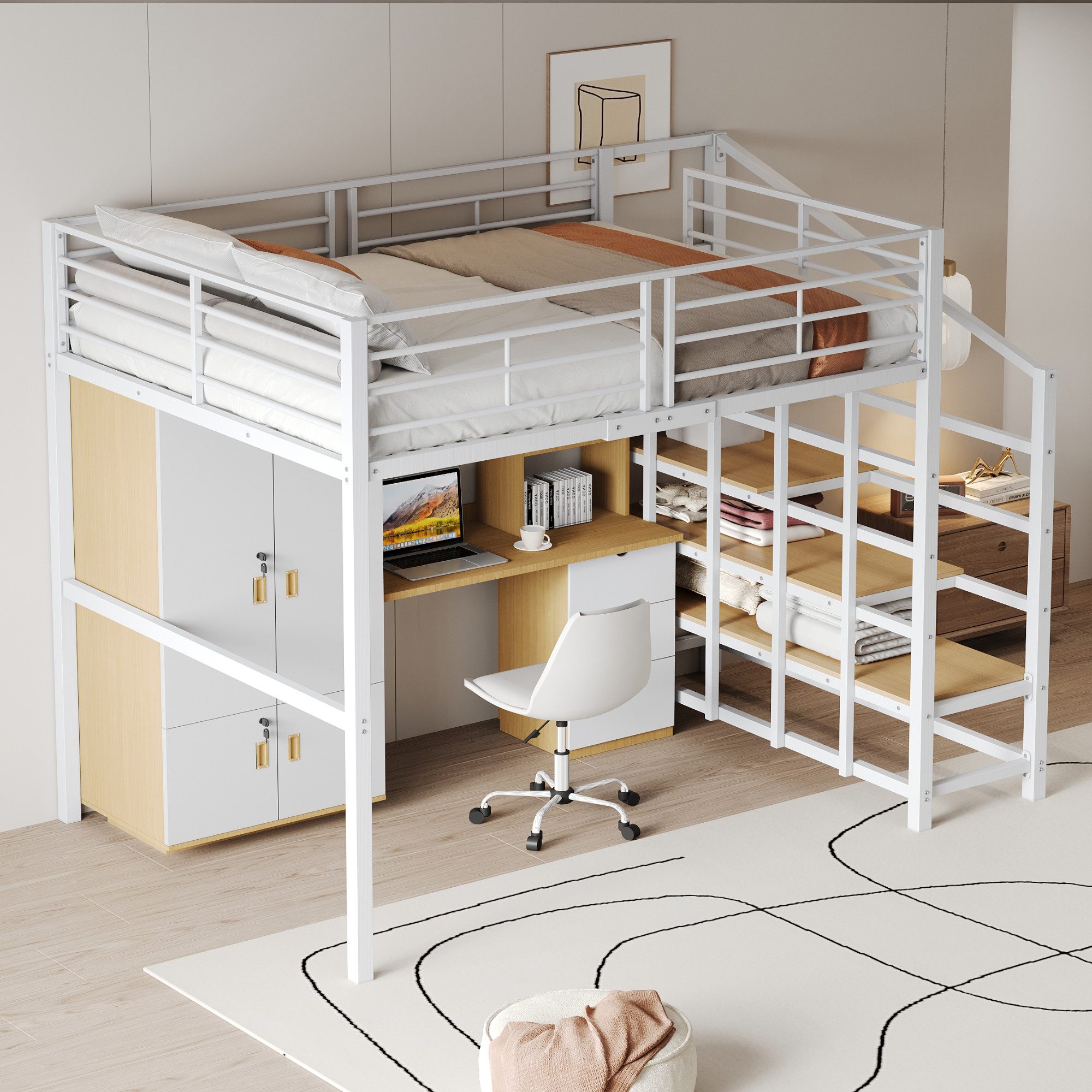 HAUSS SPOLE Hochbett 140x200 mit Stauraum günstig online kaufen