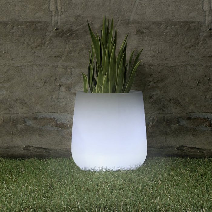 Licht-Trend Dekolicht LED Solar-Dekotopf Camelia Farbwechsel Weiß RGBW & Warmweiß - Kaltweiß