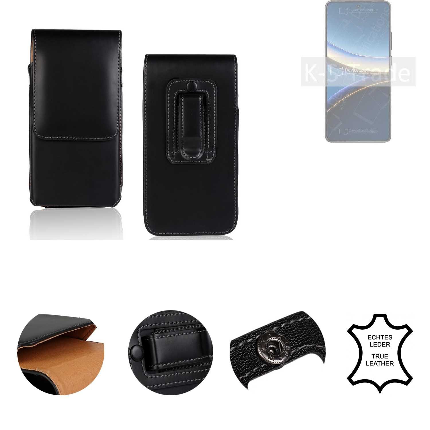K-S-Trade Handyhülle für POCO F7 Pro, Holster Gürteltasche Handy Hülle Schutzhülle Handyhülle Leder