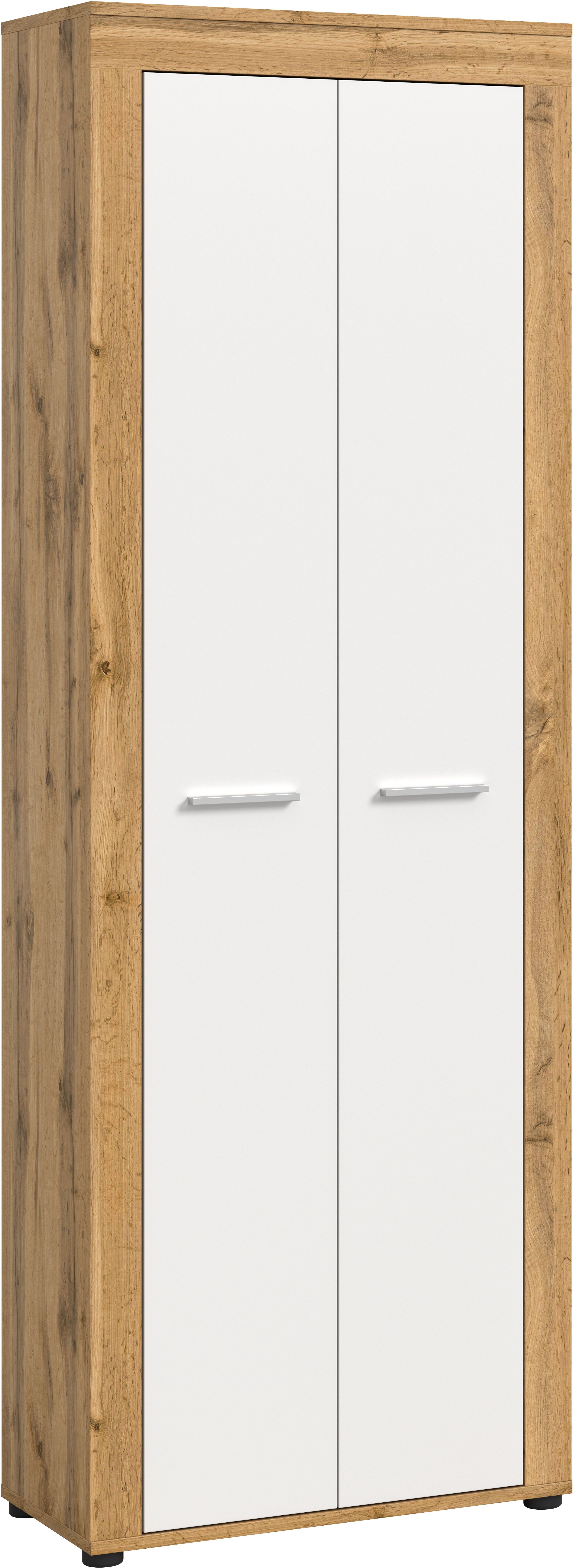 OTTO home Garderobenschrank AOSTA, Höhe 191cm, 2 Türen, 1 Boden, 1 Kleiderstange (1-St., in verschiedenen Farbausführungen erhältlich, individuell kombinierbar) Flurschrank, Kleiderschrank, Hochschrank, Garderobe, Flur, Schrank