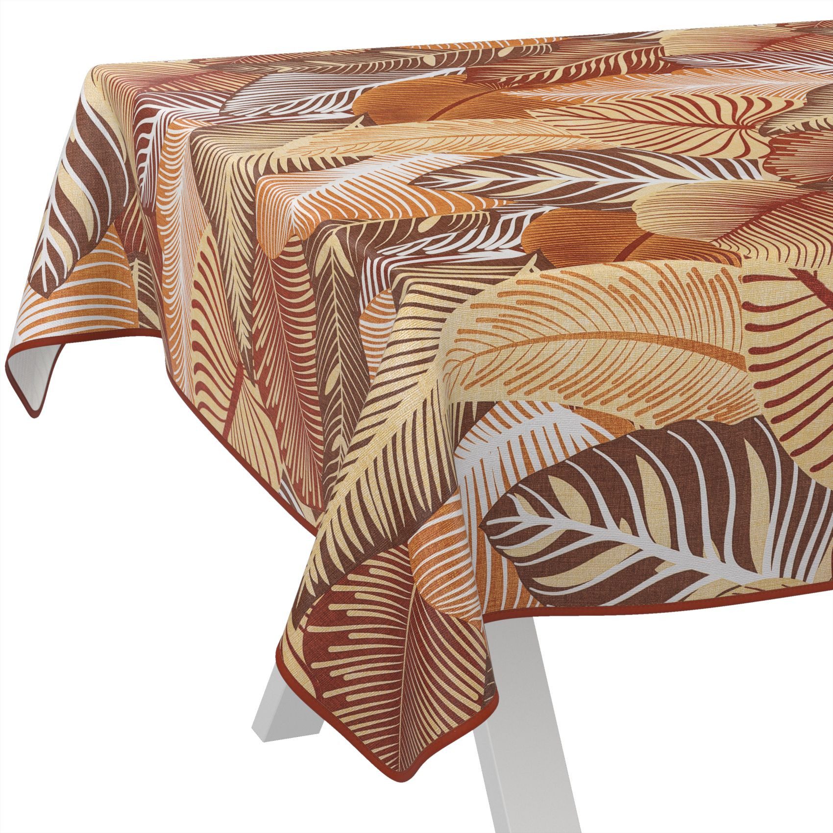 ANRO Tischdecke Wachstuch abwaschbar Blätter Tischwäsche (Einzelstück 1-tlg günstig online kaufen