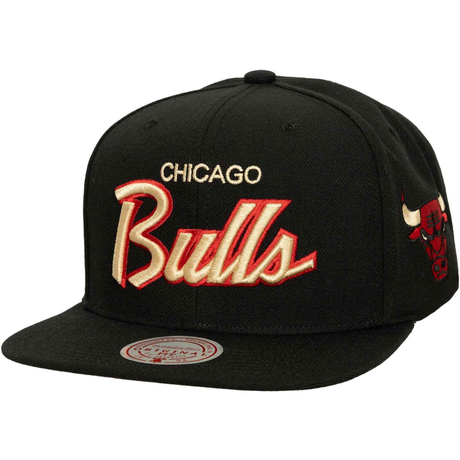Mitchell & Ness Snapback Cap CREAM SCRIPT Chicago Bulls