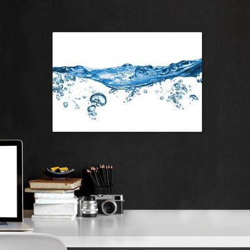 wandmotiv24 Leinwandbild Wasser mit Luftblasen, frisch, Luft, Unterwasser (1 St), Wandbild, Wanddeko, Leinwandbilder in versch. Größen