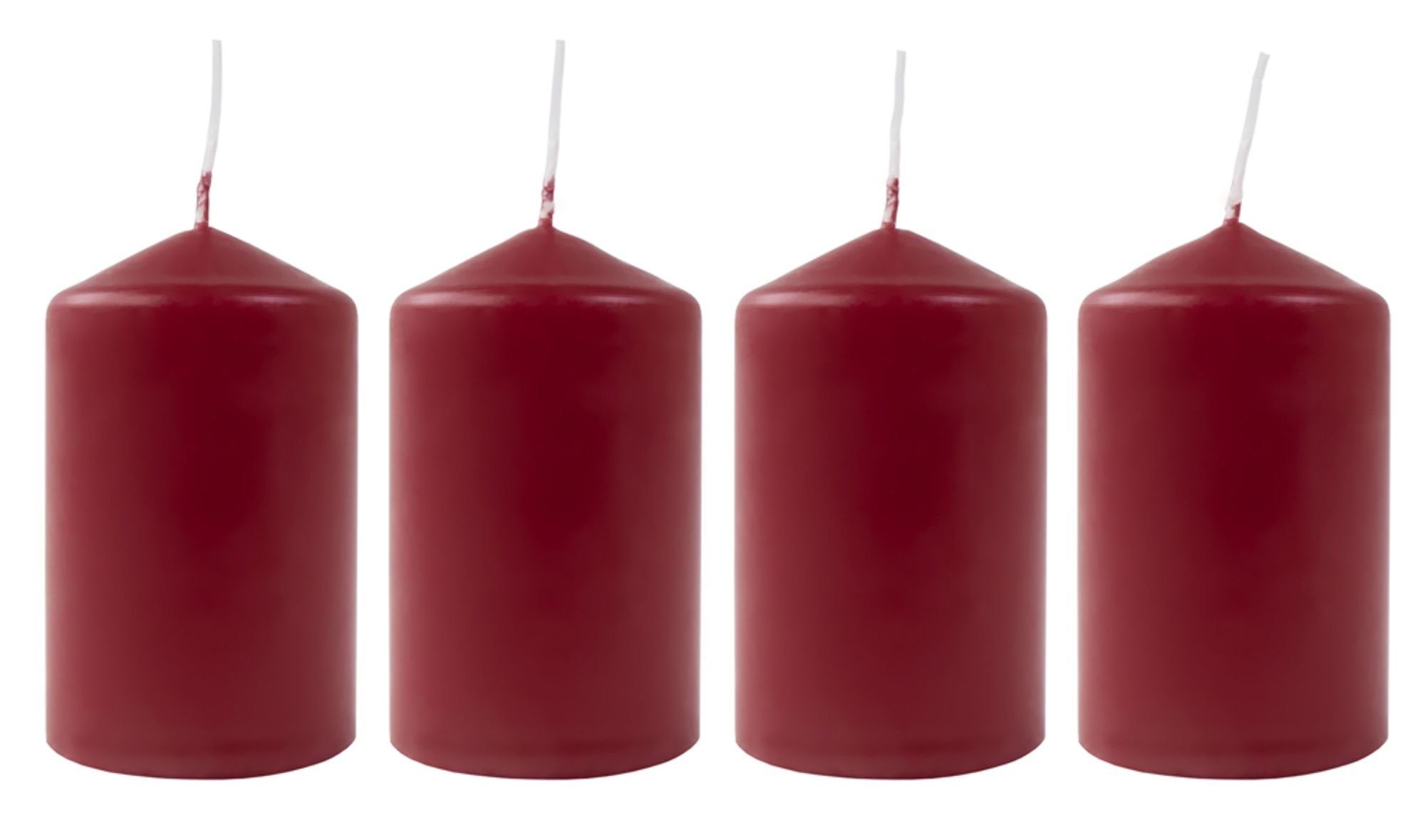 BURI Adventskerze Adventskranzkerzen bordeaux 4er-Set Weihnachtskerze günstig online kaufen