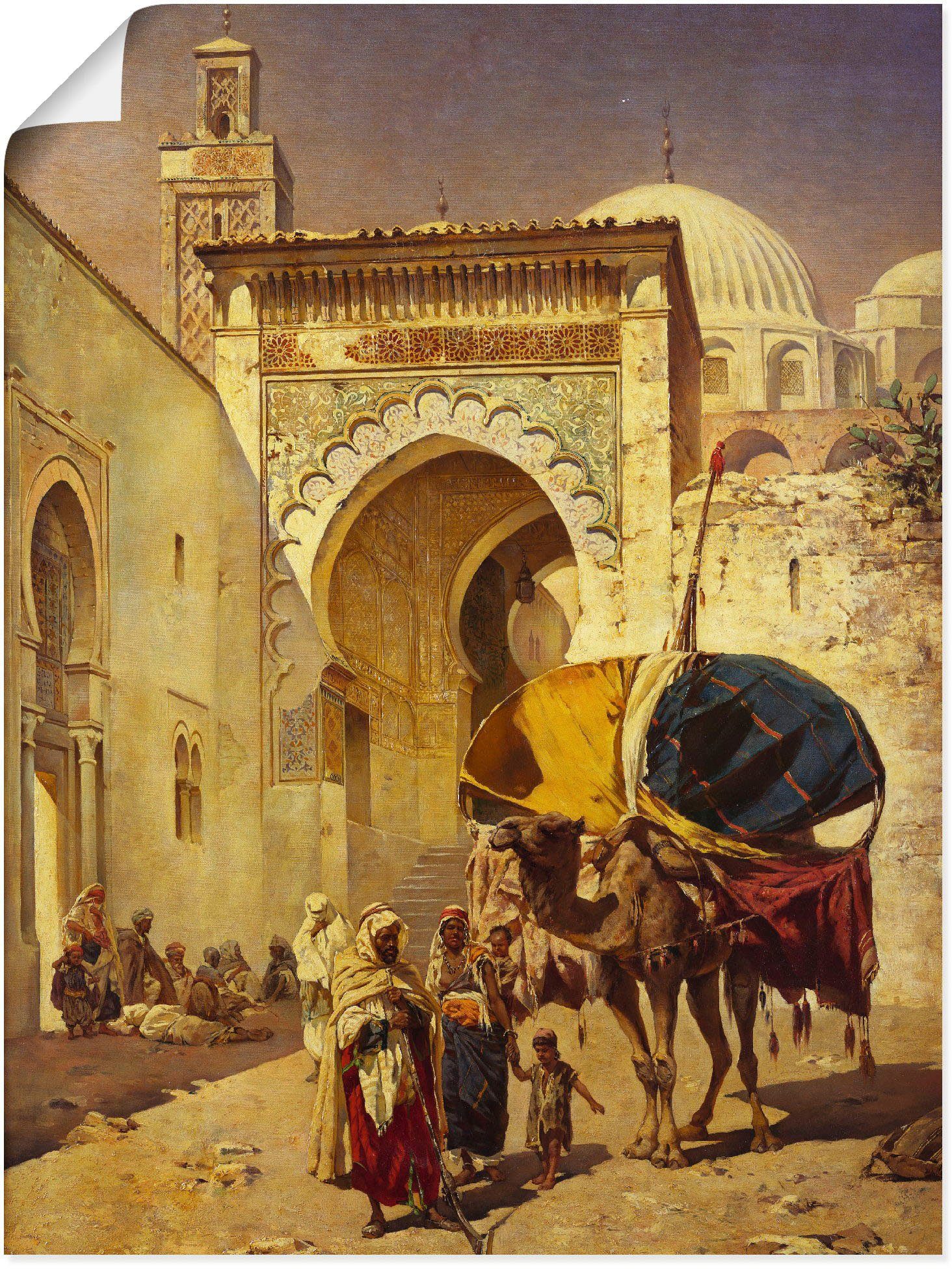 Artland Wandbild Eine arabische Straßenszene., Gebäude (1 St), als Leinwandbild, Плакат, Wandaufkleber in verschied. Größen