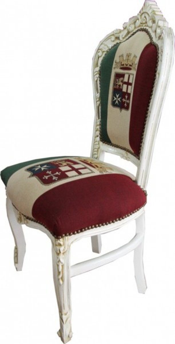 Barock Stil Casa Padrino Italien Antik Creme Esszimmerstuhl / Esszimmer Stuhl