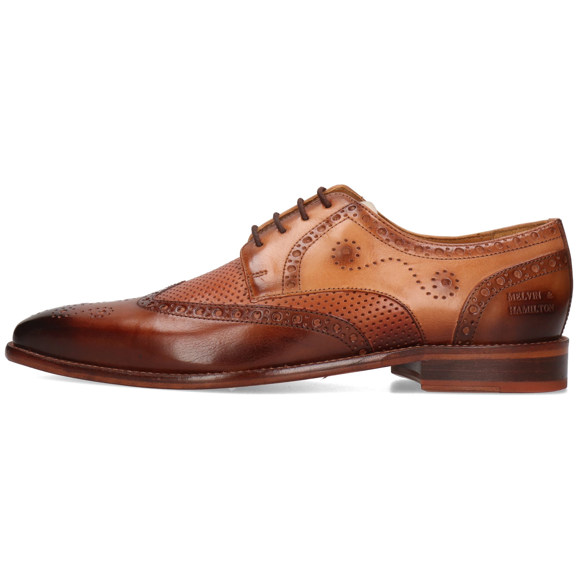 Melvin & Hamilton Dylan 2 Leder-Schnürschuhe für Herren Schnürschuh Flache Absätze, Echtes Leder, Vegetabile Gerbung