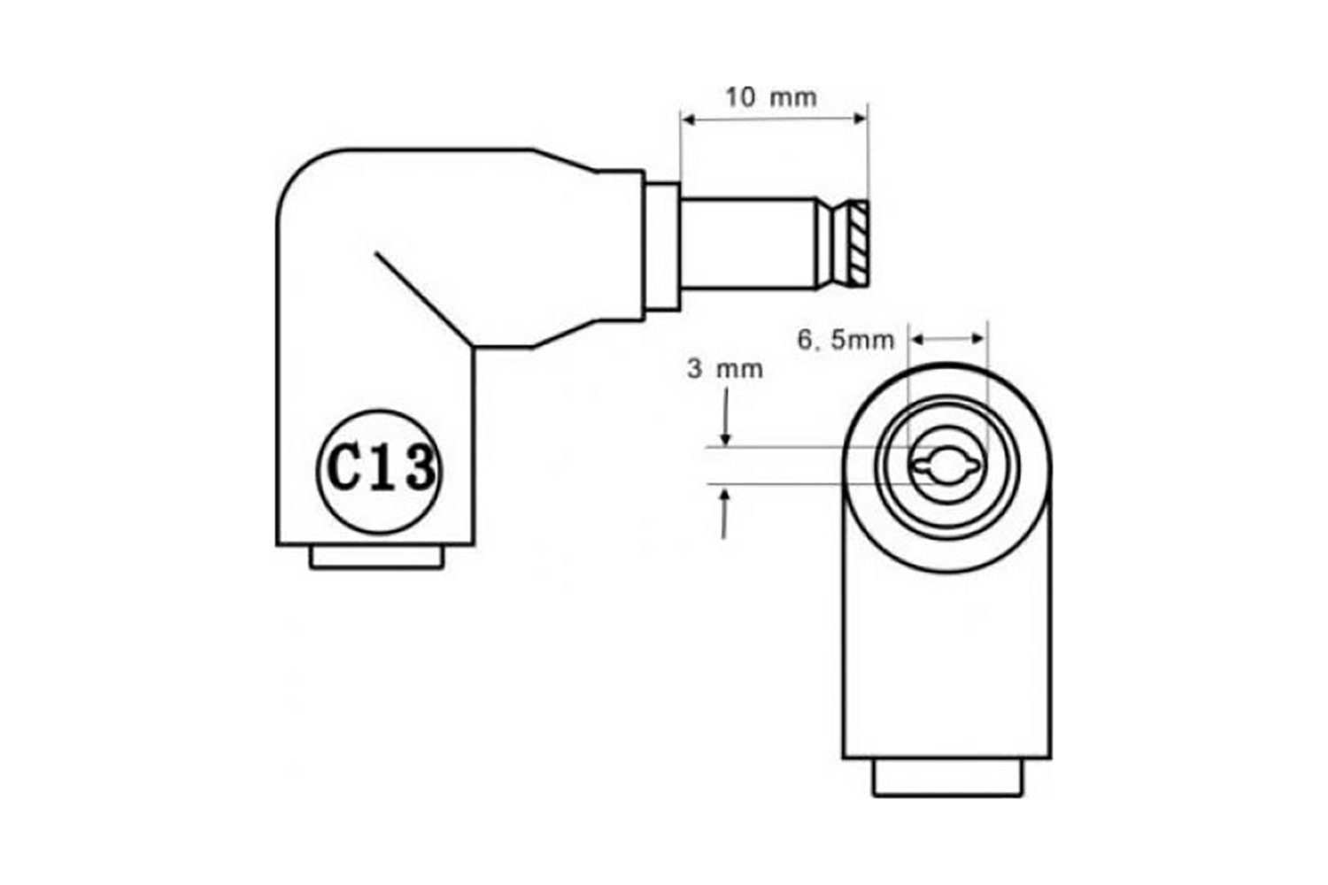 3,0 Batterie-Verbindungskabel, mm 5,5 HEAD13N Stecker PowerSmart x mit mm – C13 x 2,5 6,5 DC-Stromanschluss-Steckerspitze Buchse