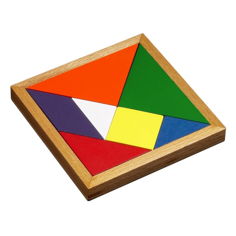 Philos Spiel, Tangram - 7 Puzzleteile - Denkspiel - Knobelspiel - Geduldspiel