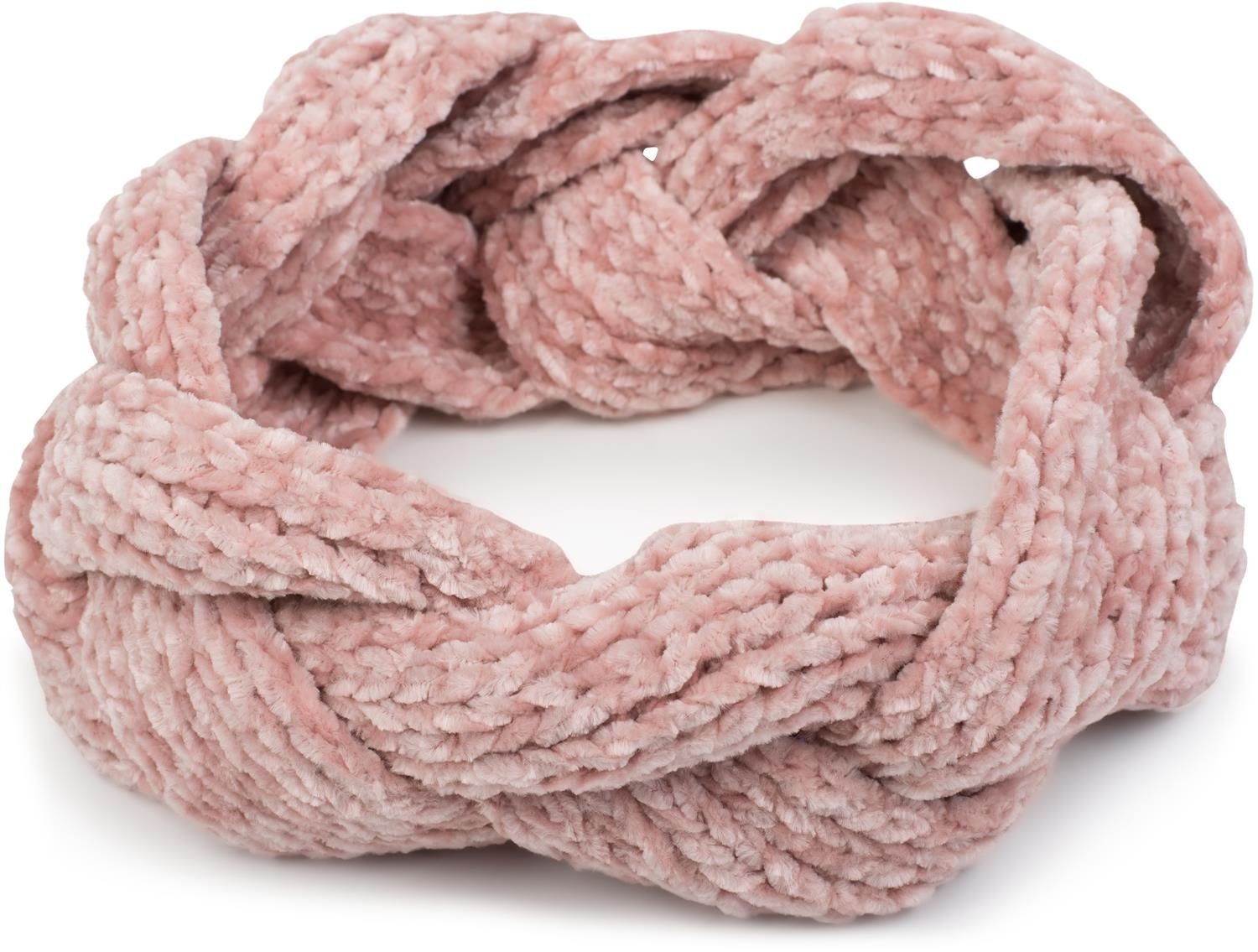 styleBREAKER Stirnband Geflochtenes Strick Stirnband Chenille Optik (1-St)